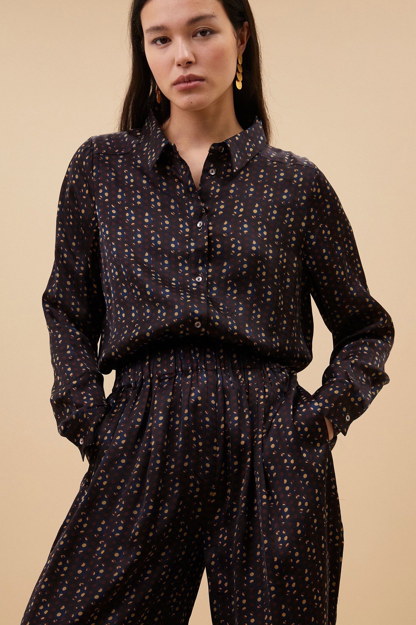 DINA PAISLEY BLOUSE PAISLEY DOTS 1