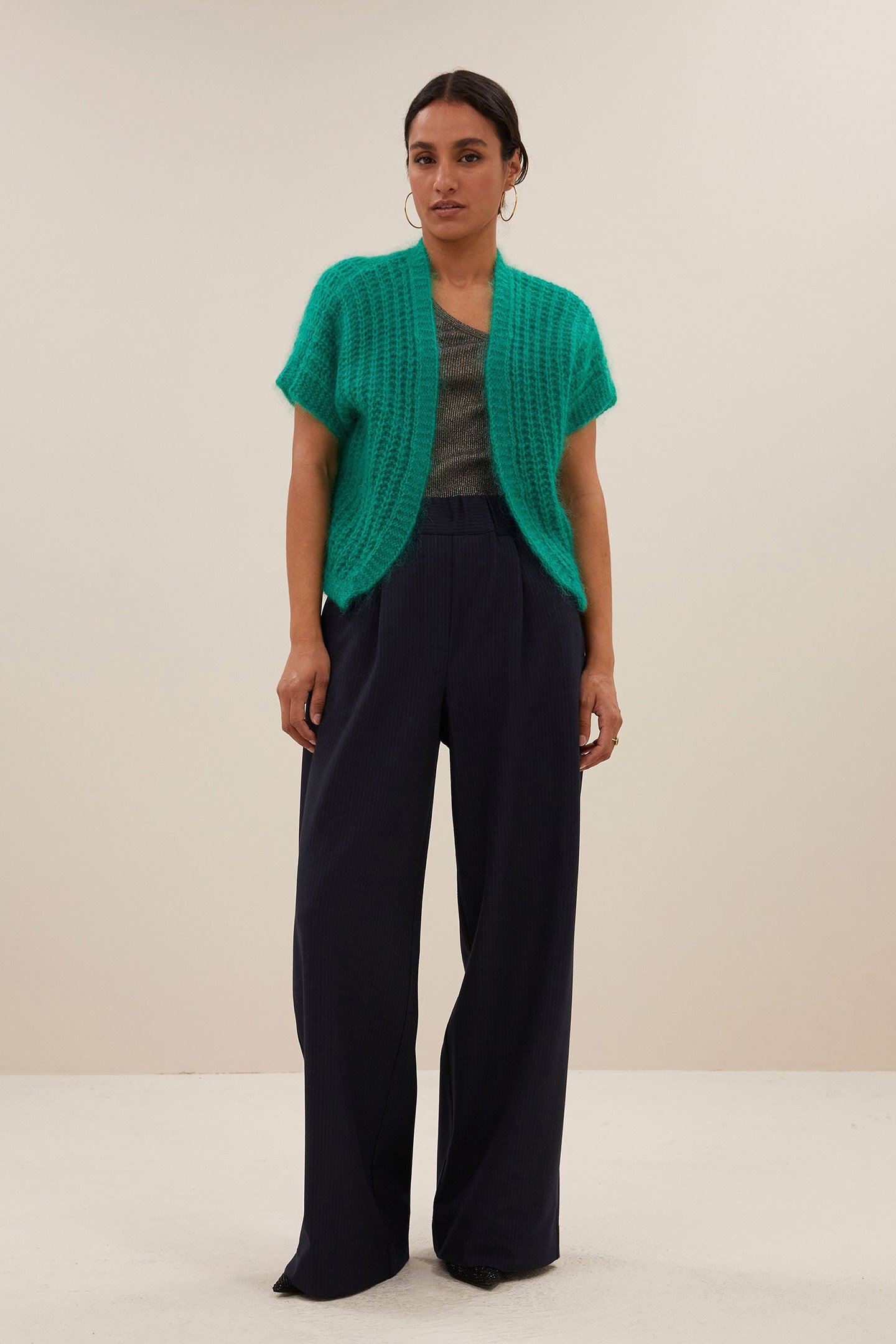 ANNA CARDIGAN BRIGHT GREEN 1