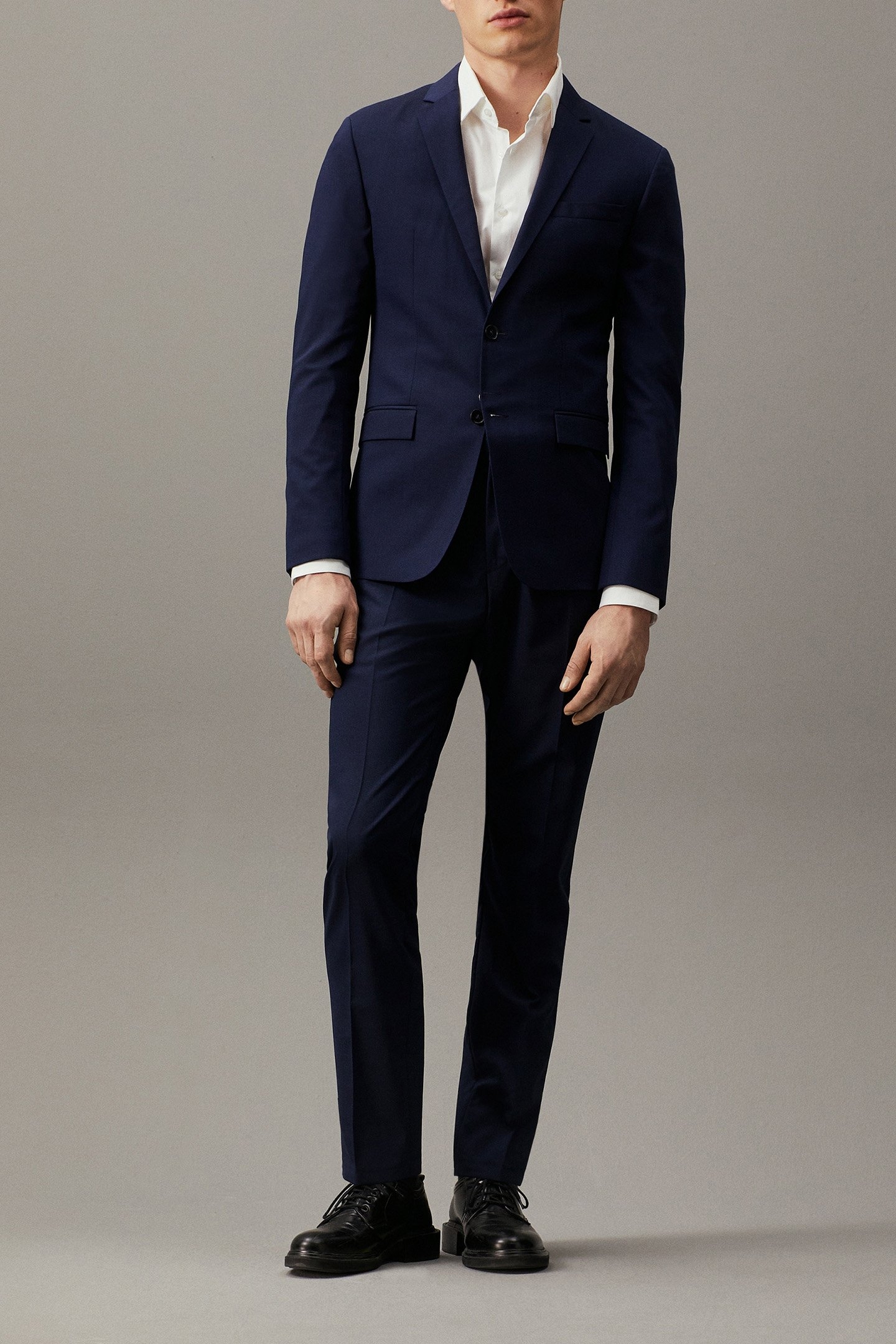 STRETCH WOOL SLIM SU INK BLUE 2