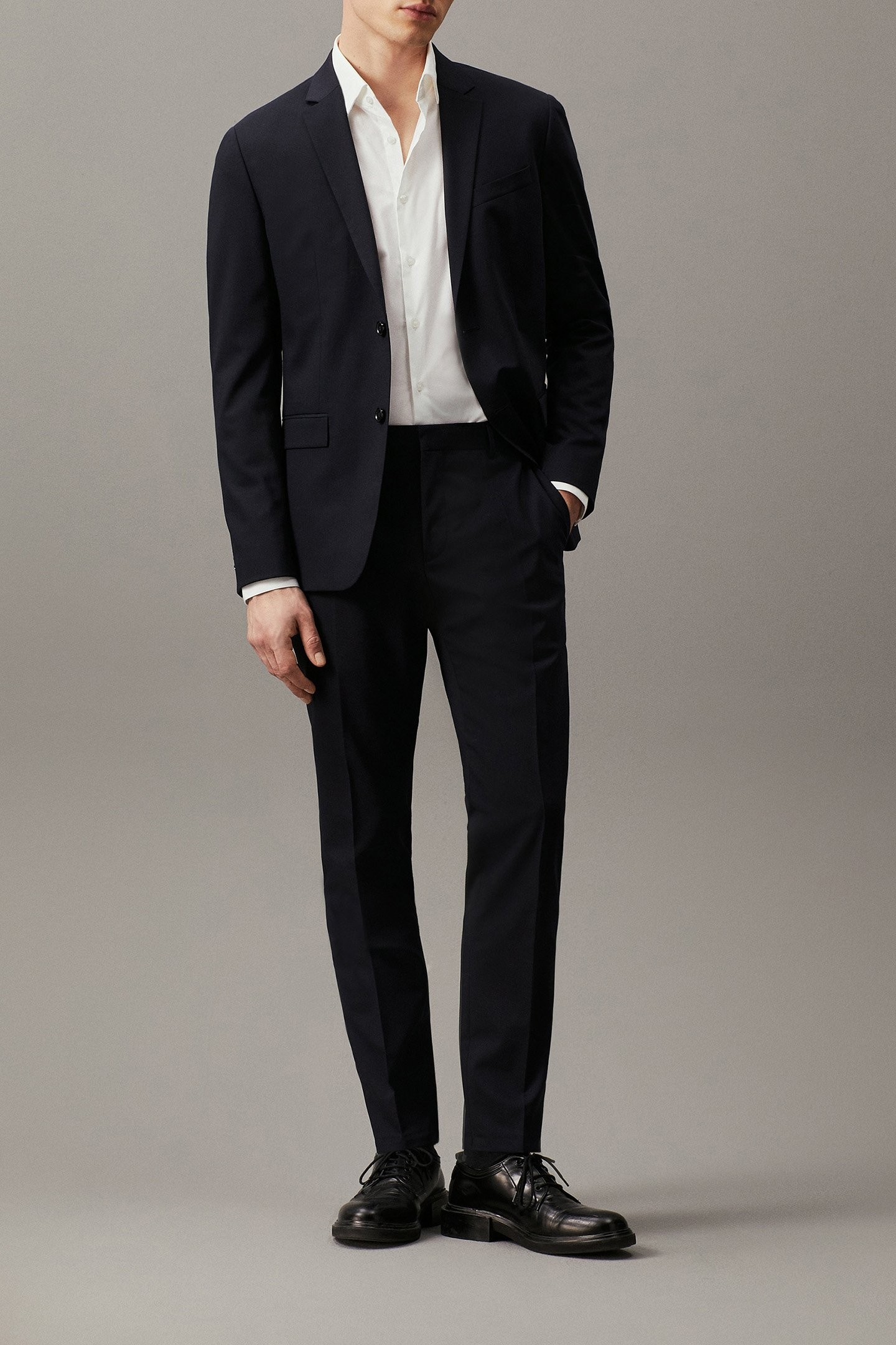 STRETCH WOOL SLIM SU MIDNIGHT NAVY 2