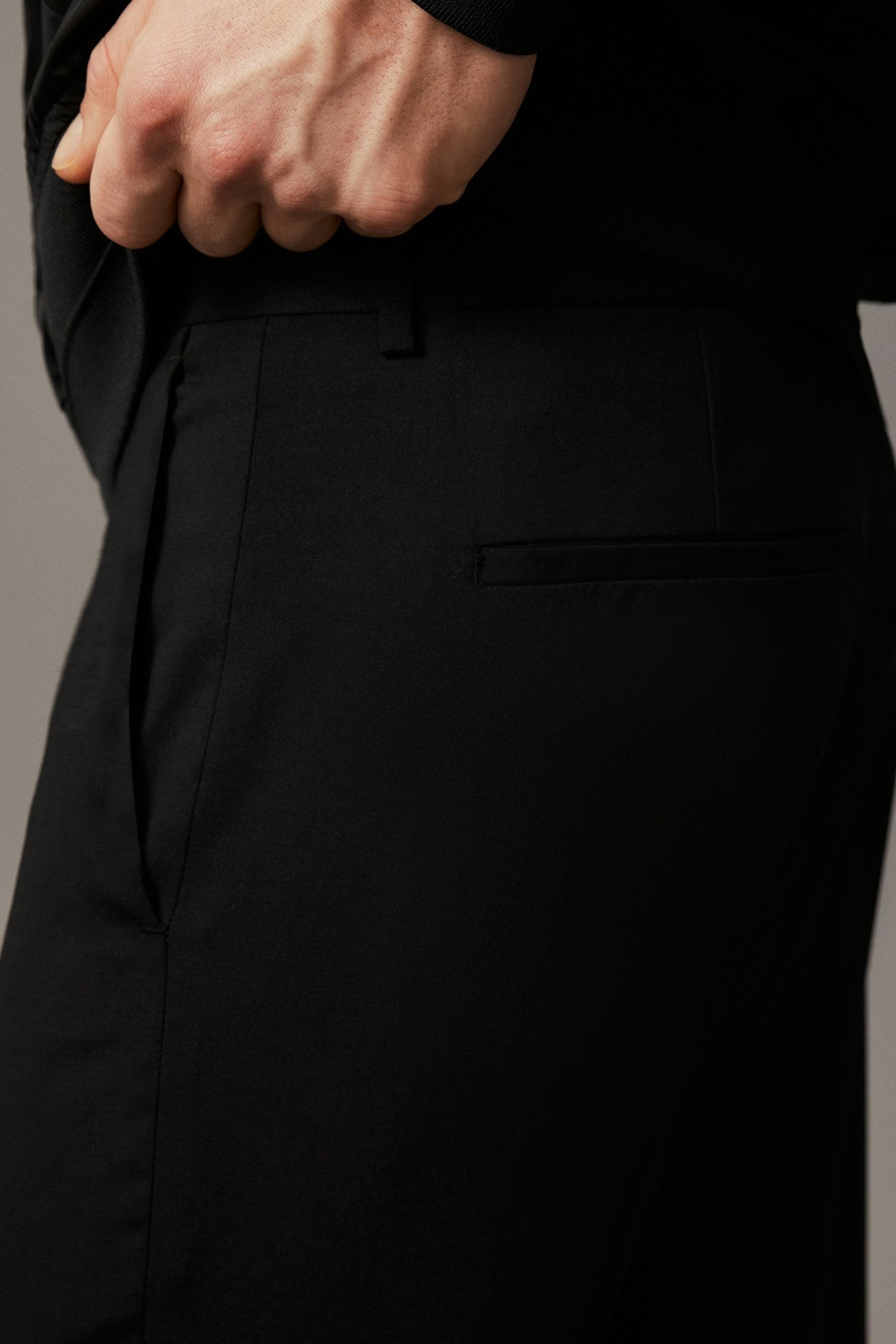 STRETCH WOOL SLIM SU PERFECT BLACK 5