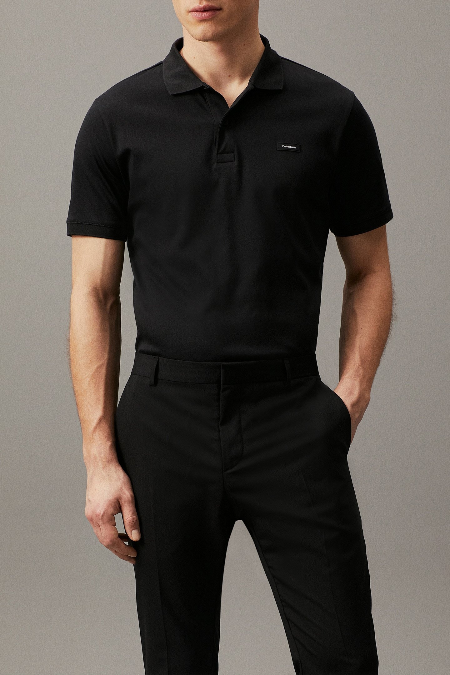 SMOOTH COTTON SLIM CK BLACK 1