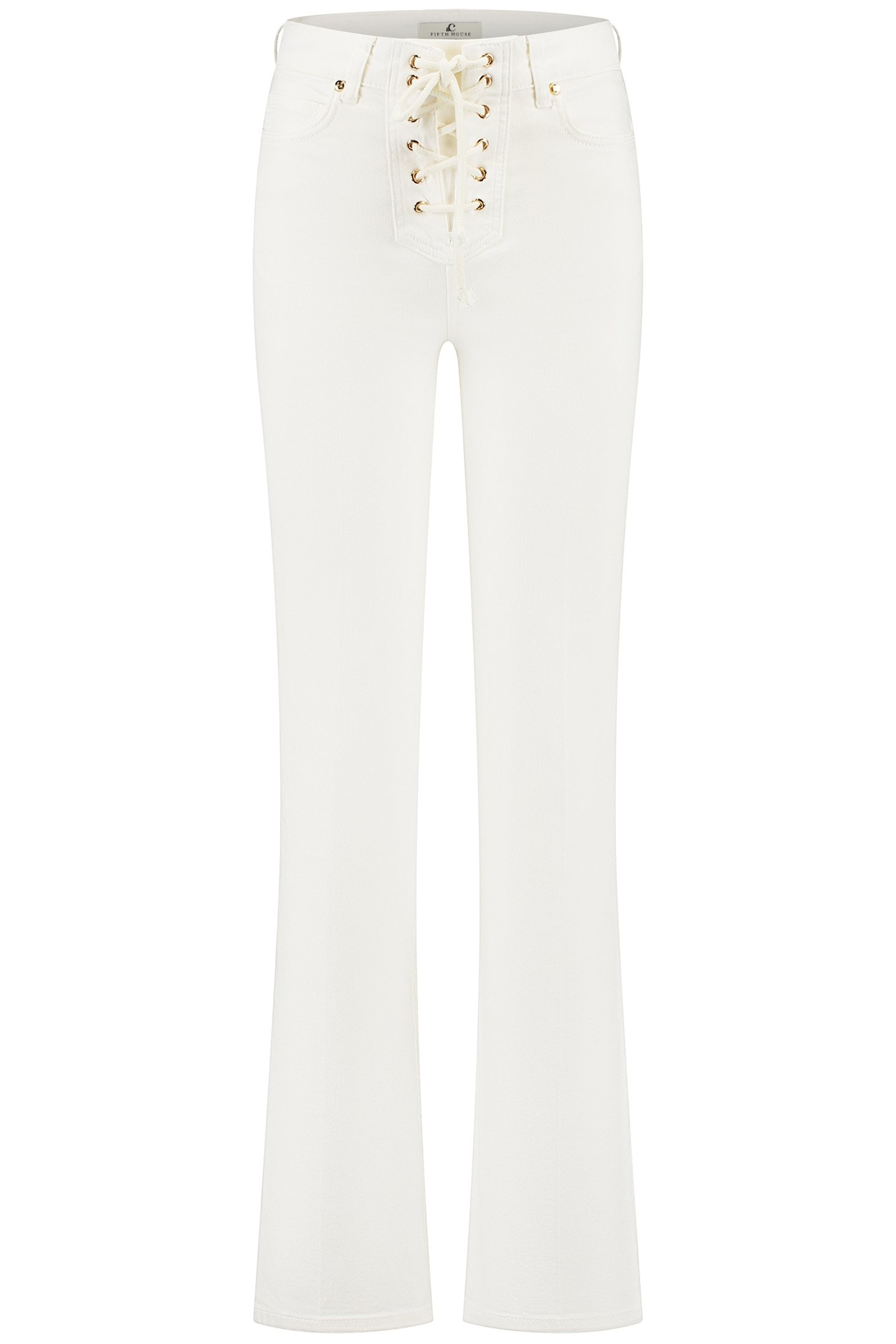 BELLA LACE UP JEANS STAR WHITE 2
