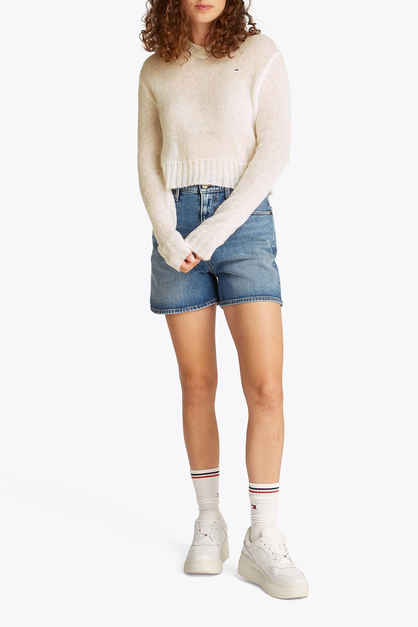 TJW REGULAR FIT V-NECK SWEATER ANCIENT WHITE 2