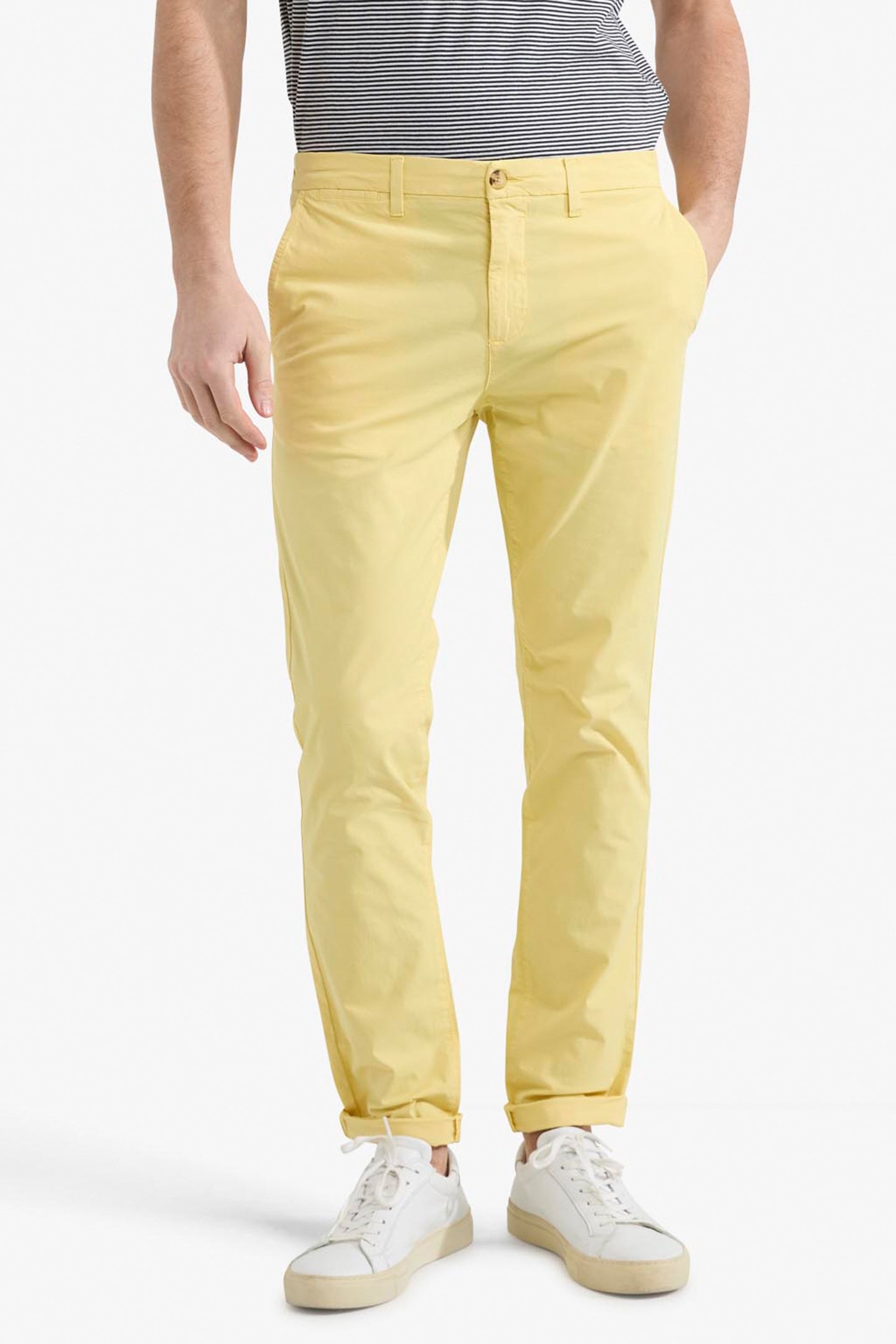MF CHINO SUMMER POPLIN LEMON YELLOW 1
