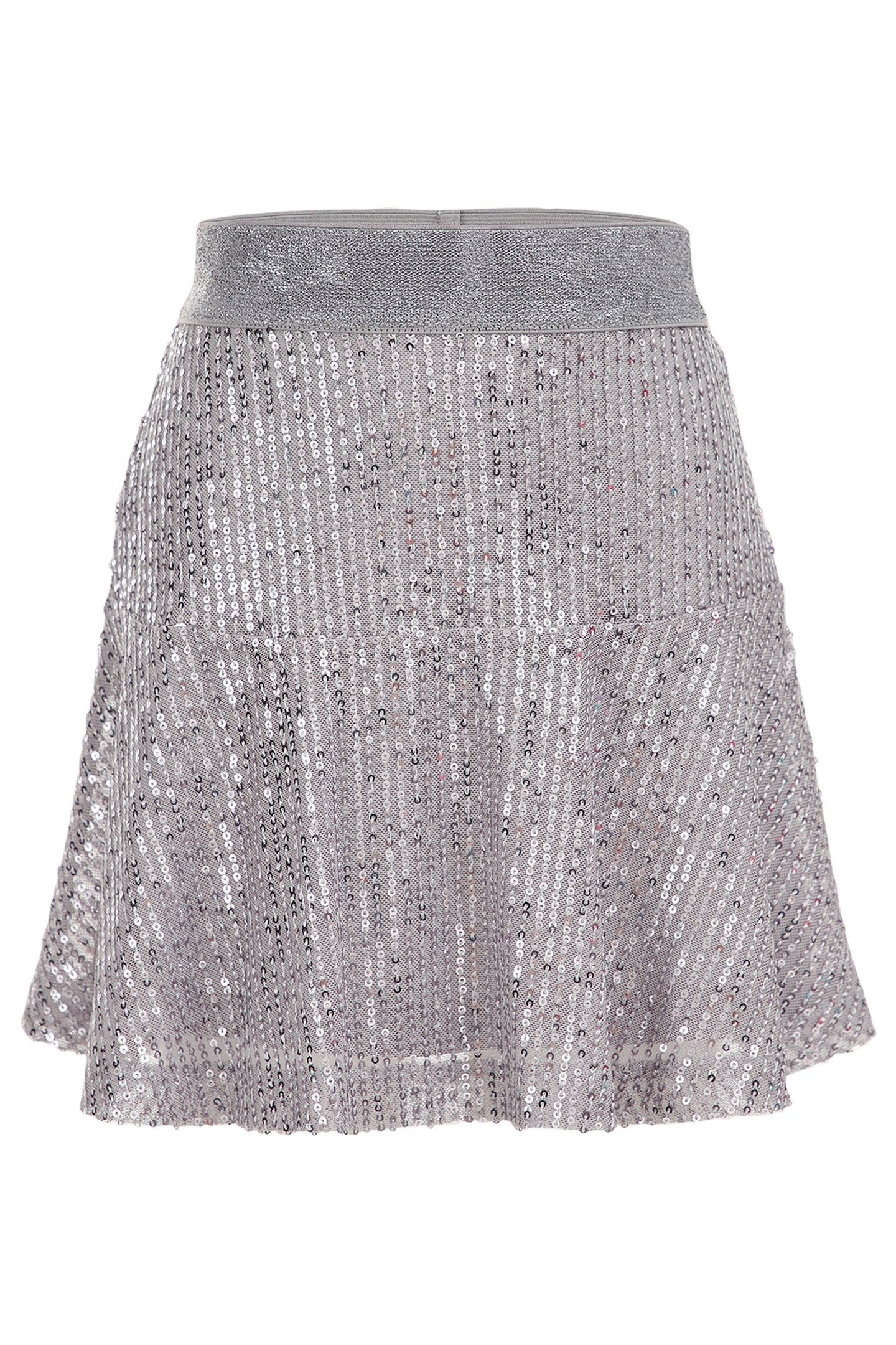 SKIRT MEDIUM LENGTH SILVER 3