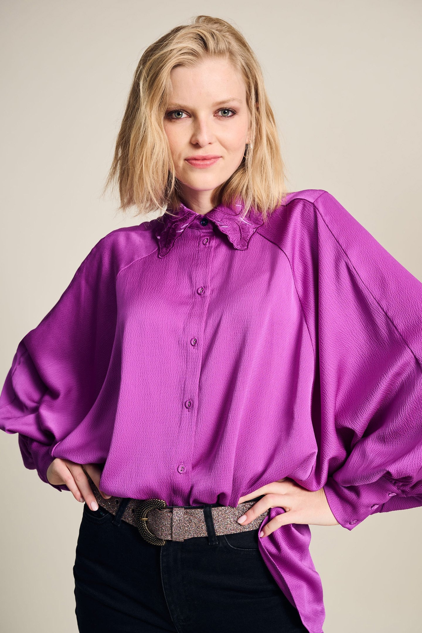 BLOUSE - FEATHERS CACTUS PINK 5