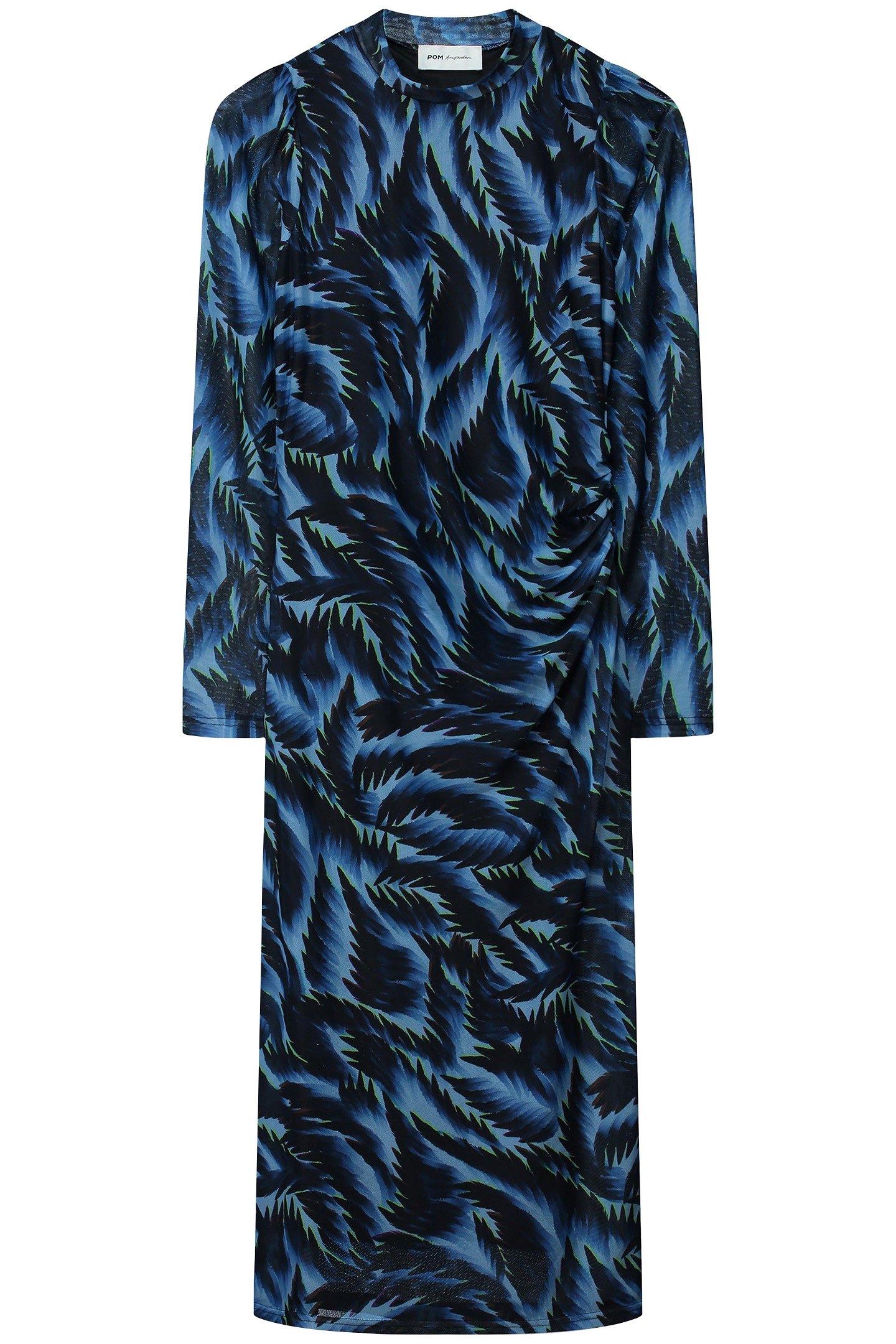 DRESS - FEATHERS BLUE MESH 3