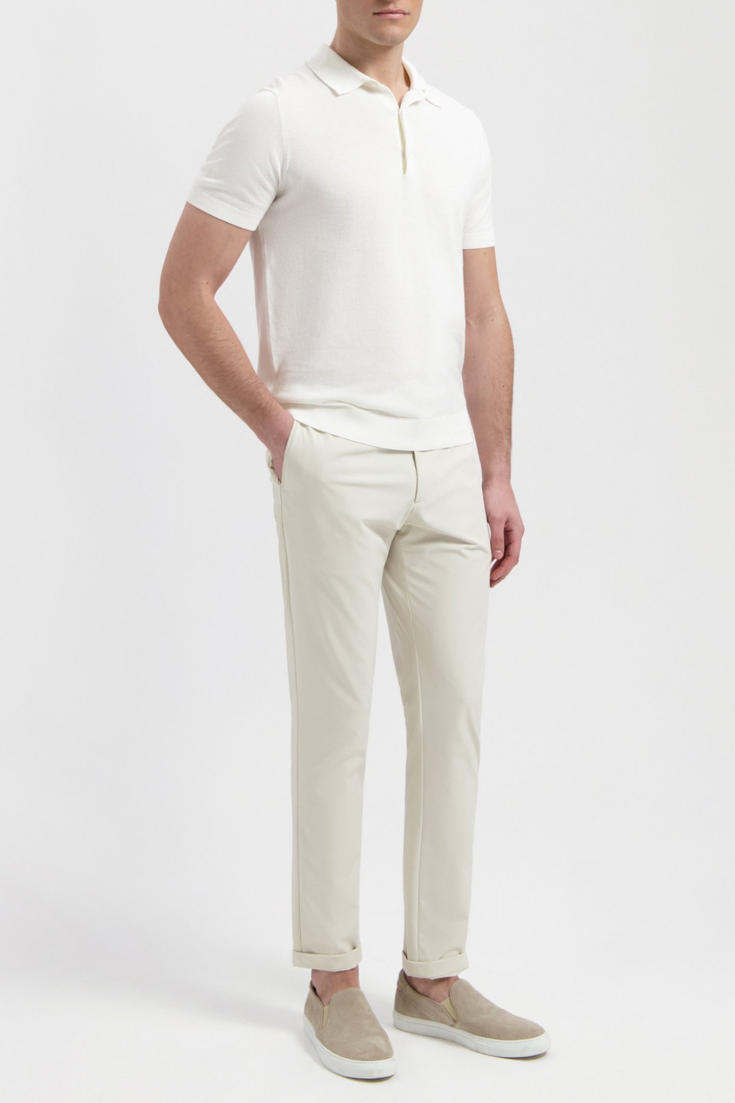 GRAHAM | COTTON KNITTED POLO OFF WHITE 3