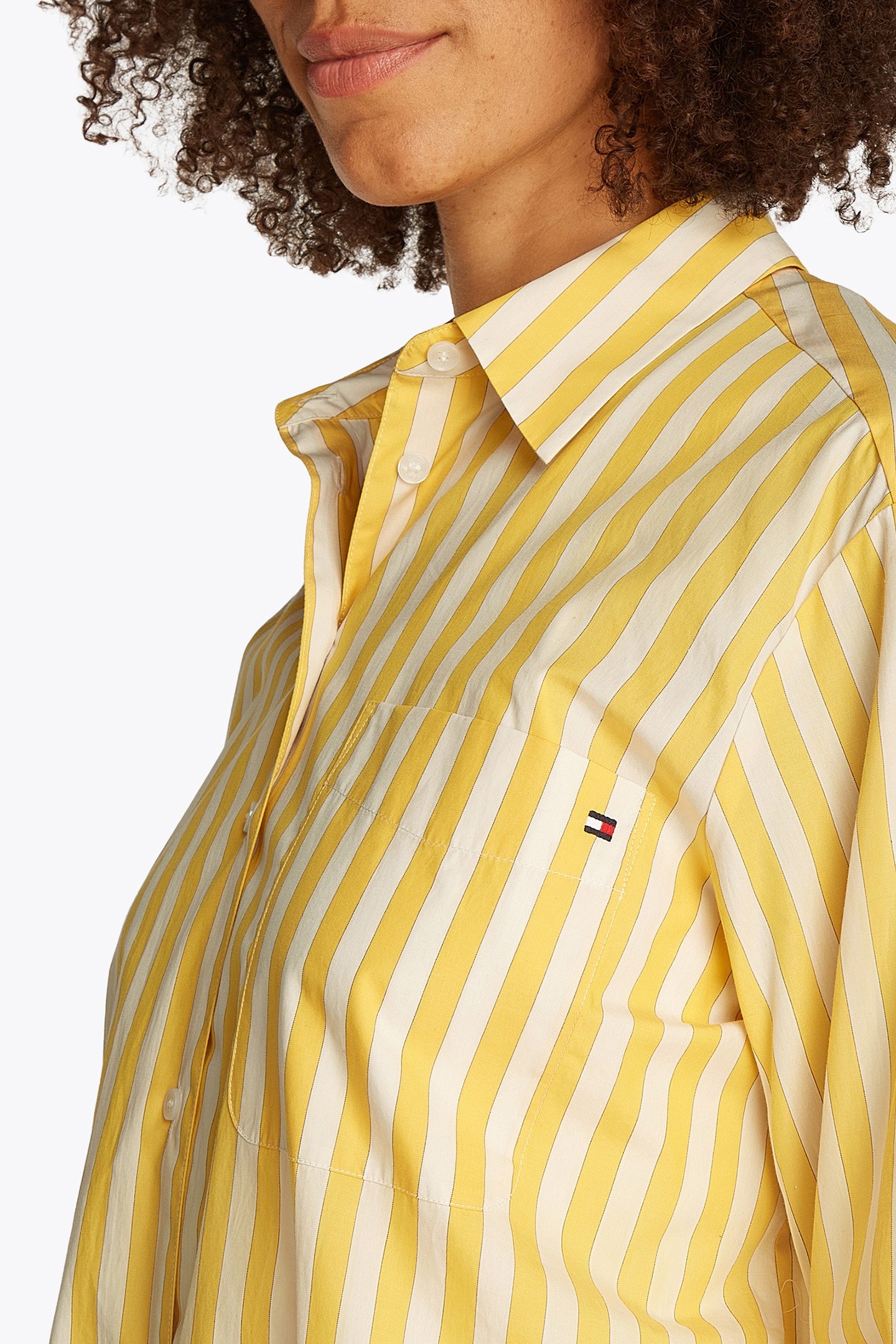 ESS POPLIN EASY FIT LONG SLEEVE BLOUSE CITRONELLA YELLOW 6