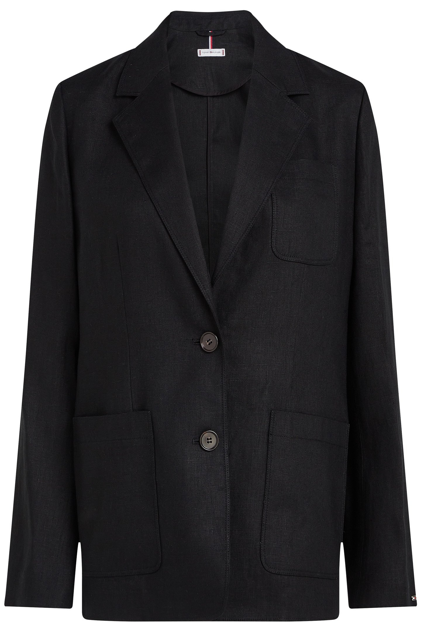 ESS LINEN REGULAR FIT BLAZER BLACK 4