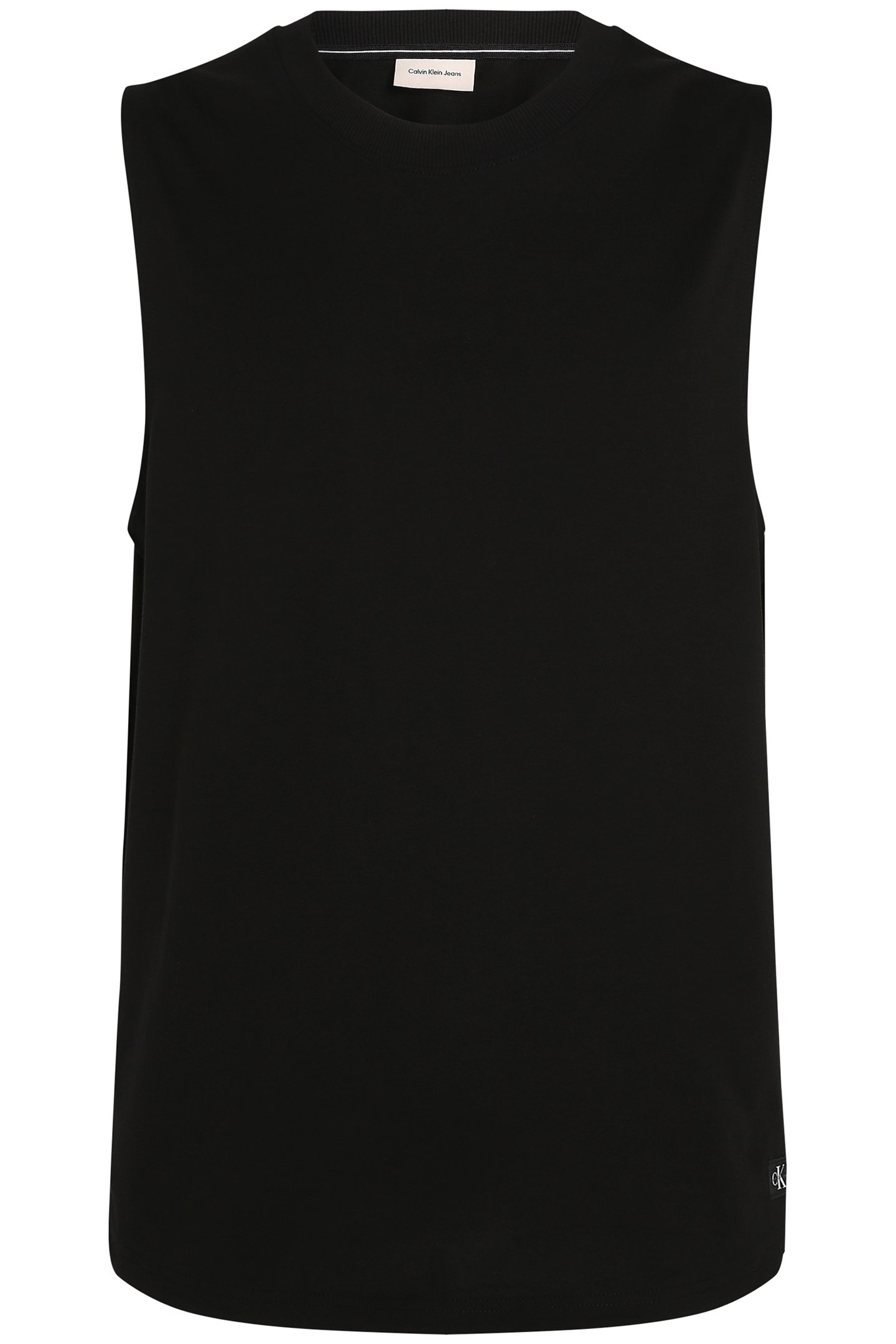 WOVEN LABEL TANK CK BLACK 4