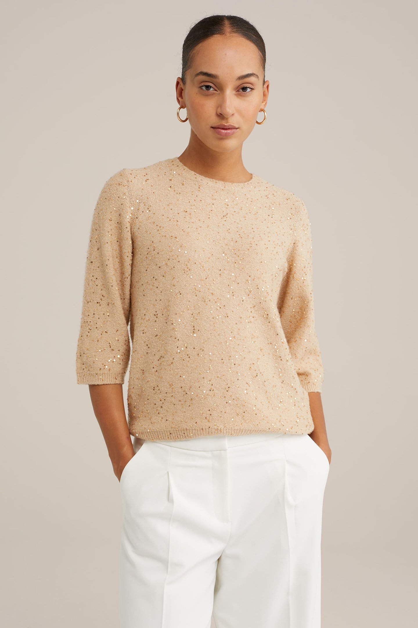 KNITTED PULLOVER GOLD 1