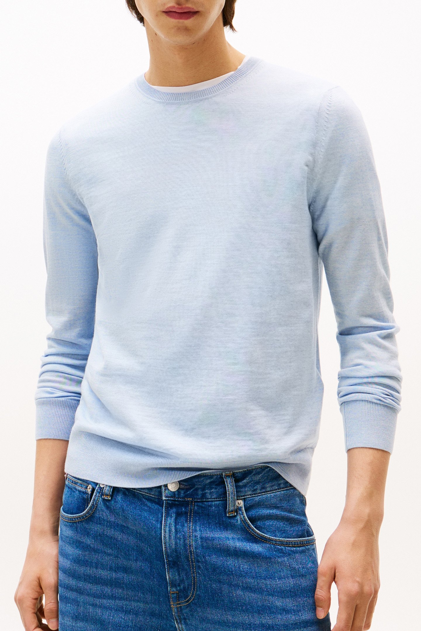DC FINE MERINO WOOL SLIM FIT SWEATER BLUE 1