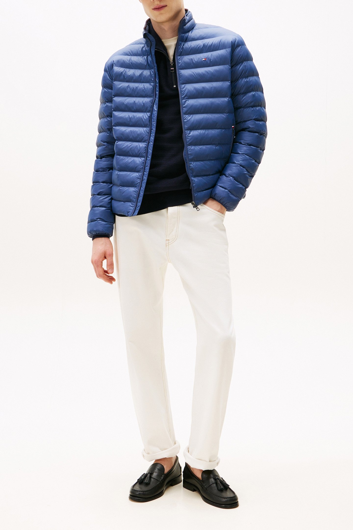 PACKABLE RECYCLED REGULAR FIT JACKET FADED INDIGO 2