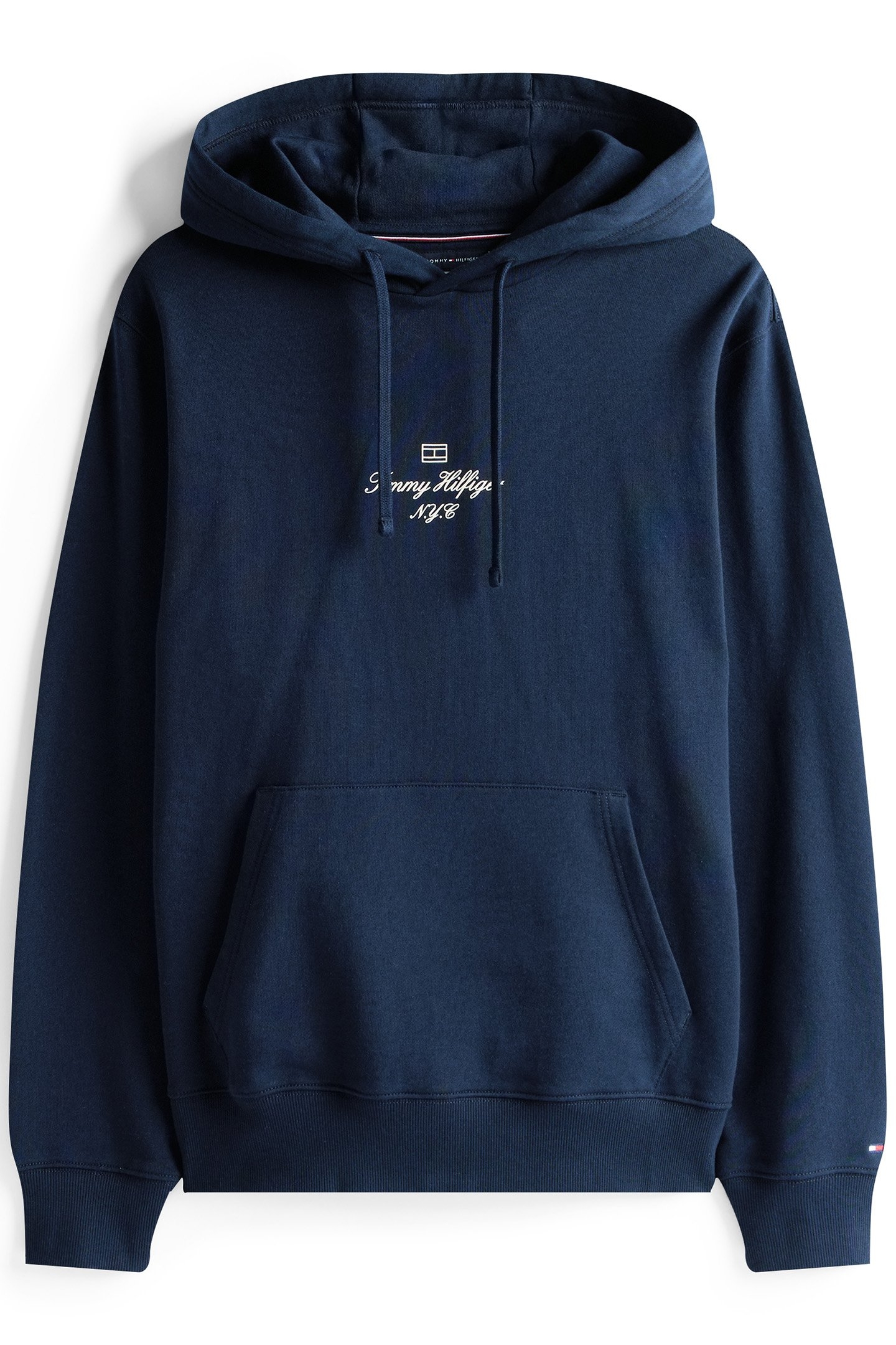 OUTLINE FLAG SCRIPT LARGE FIT HOODIE BLUE 4