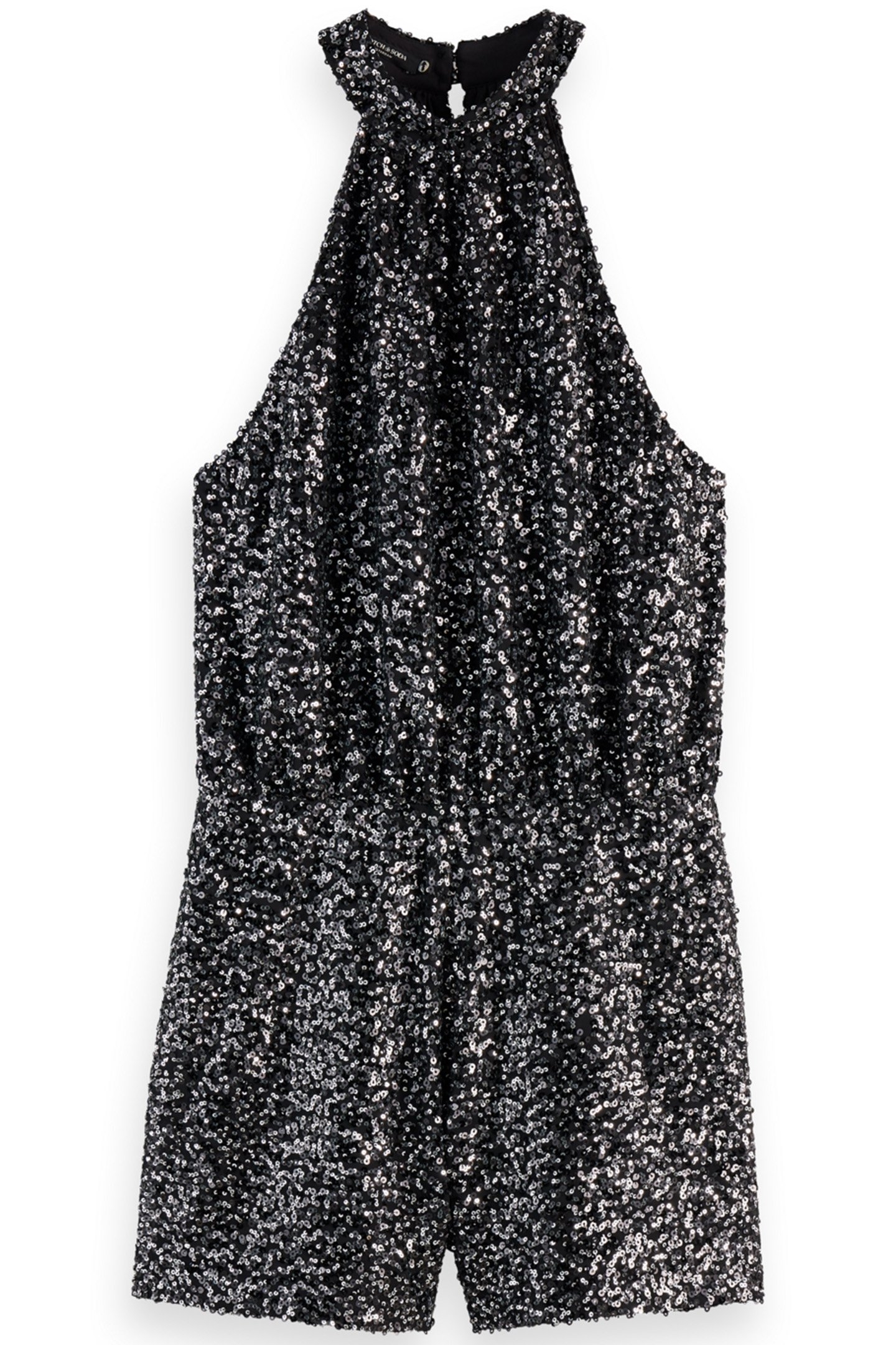 SEQUIN PLAYSUIT SILVER BLACK SEQUINS 3