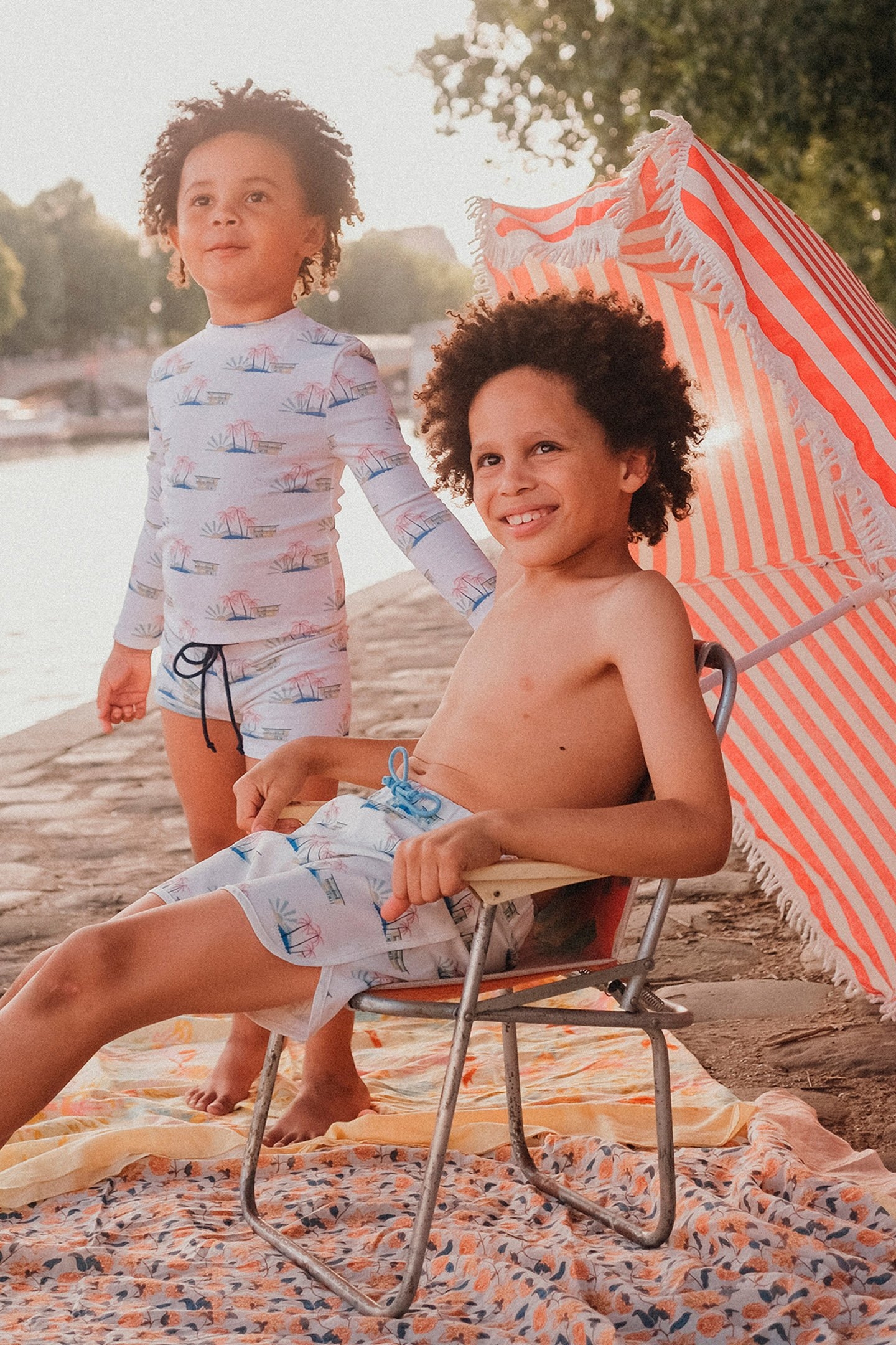 SWIM SHORTS ADERI OFF-WHITE HAWAII 5