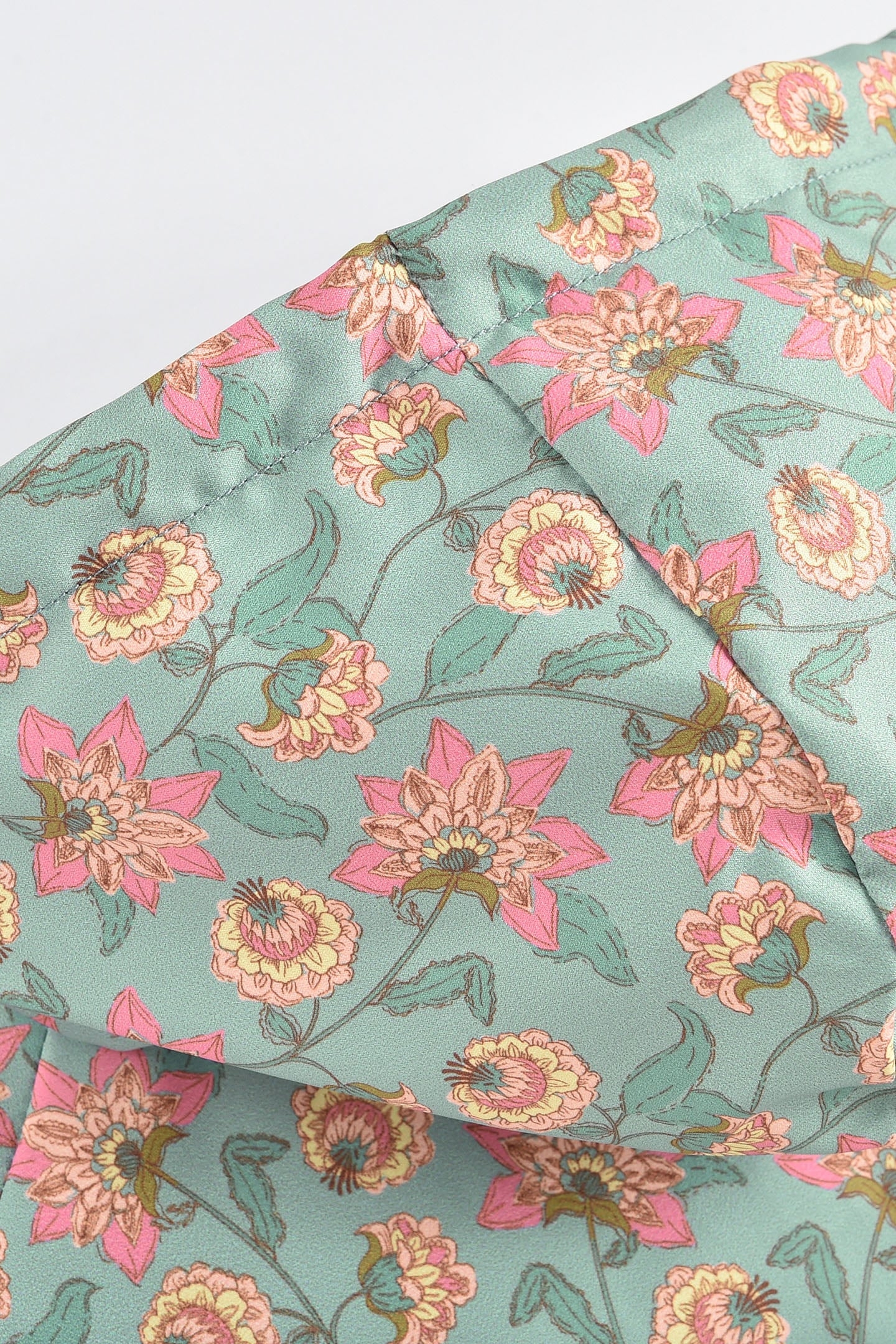 RAINCOAT MANOUKIA TURQUOISE FLOWERS 6