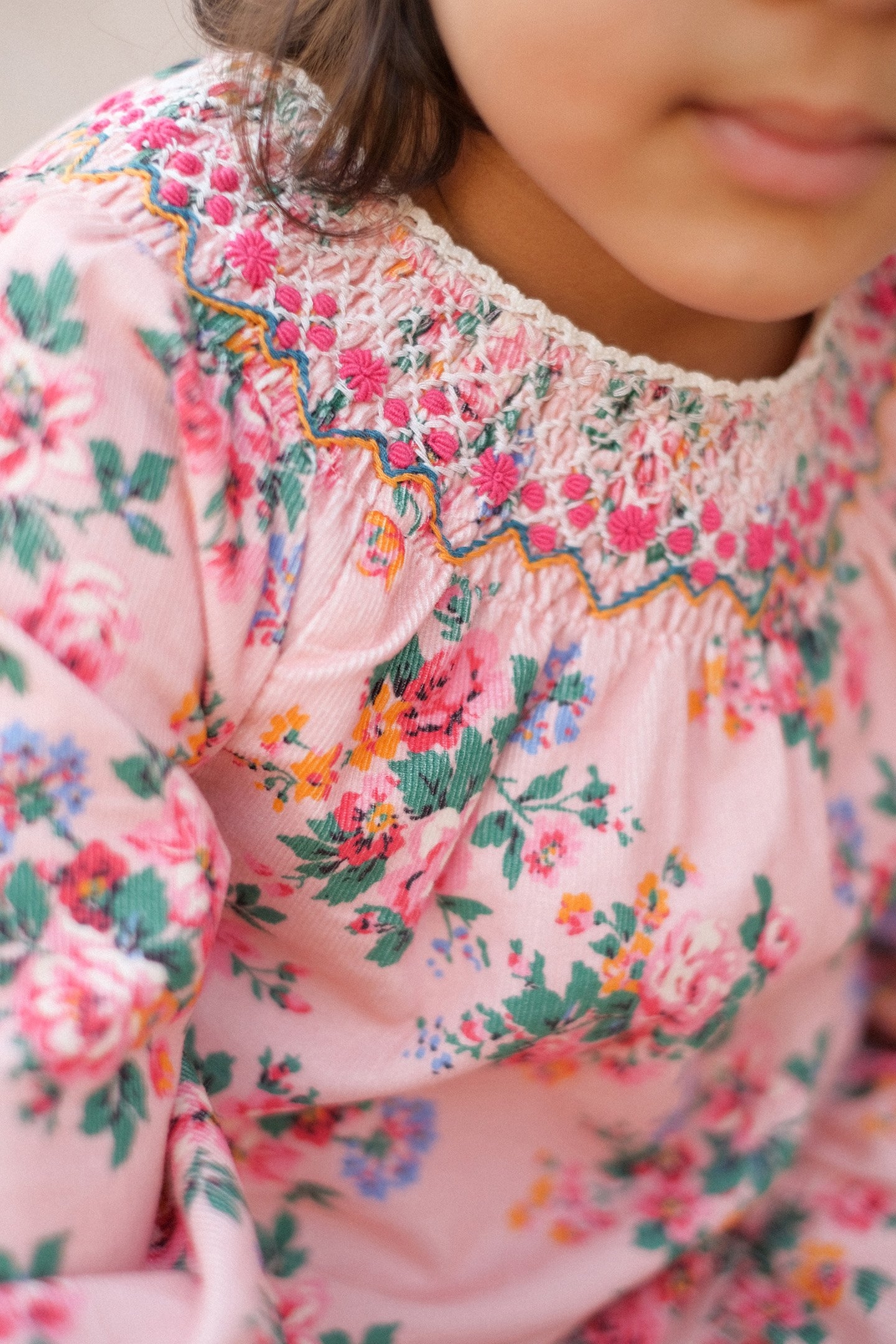 DRESS BAHYA PINK SEYLAN FLOWERS 7