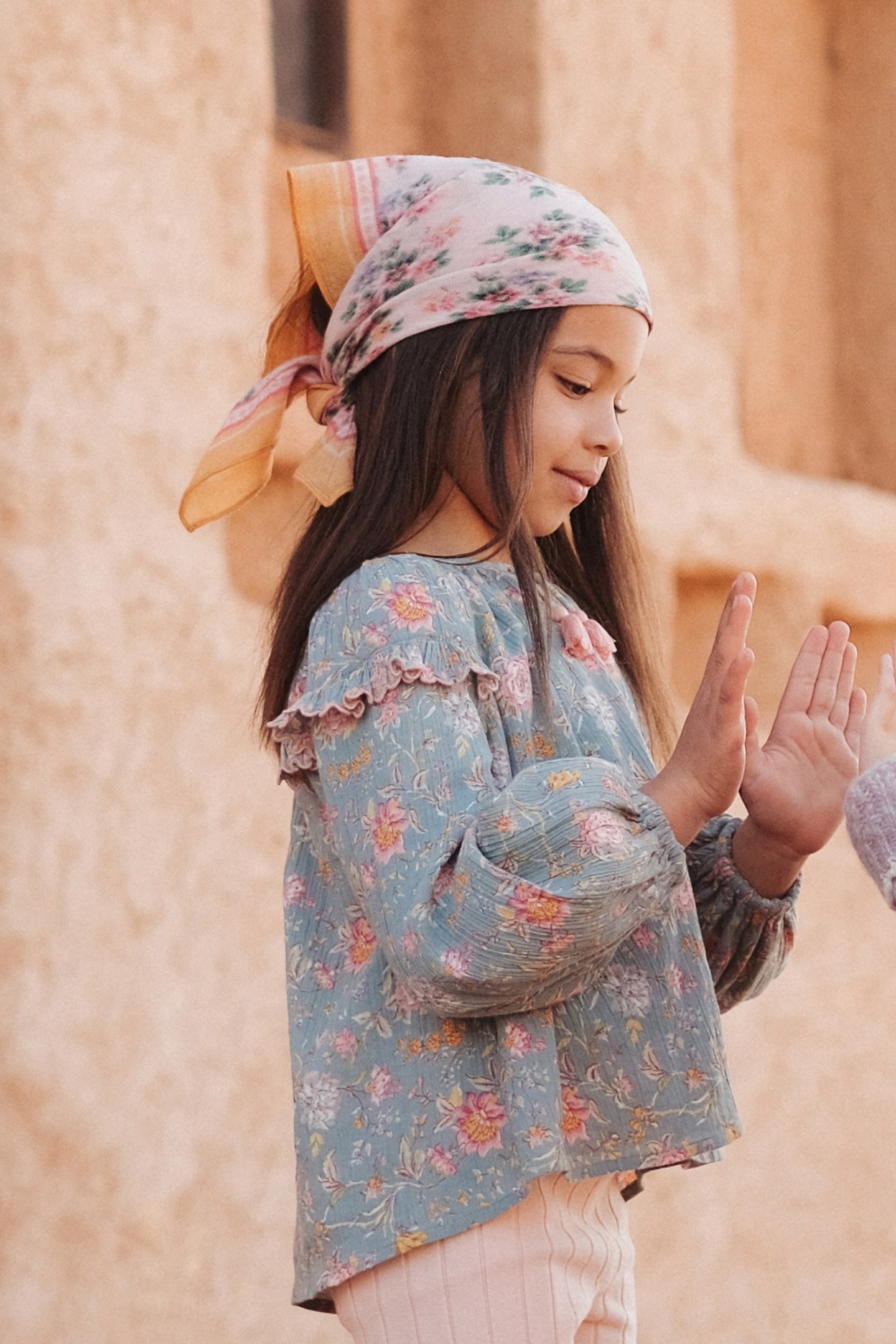 BLOUSE IRIS BLUE ROSA DAMASCENA 4