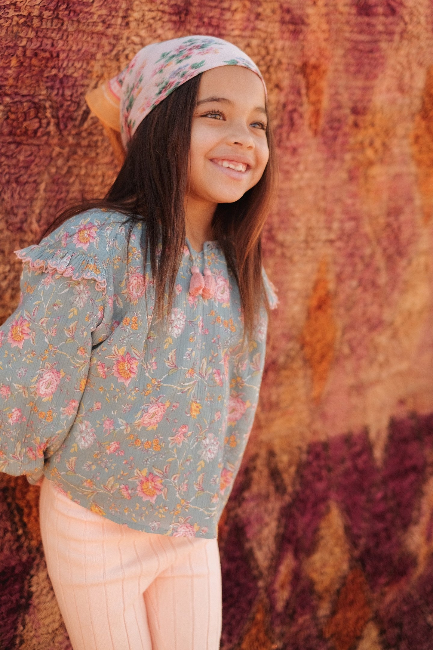 BLOUSE IRIS BLUE ROSA DAMASCENA 3