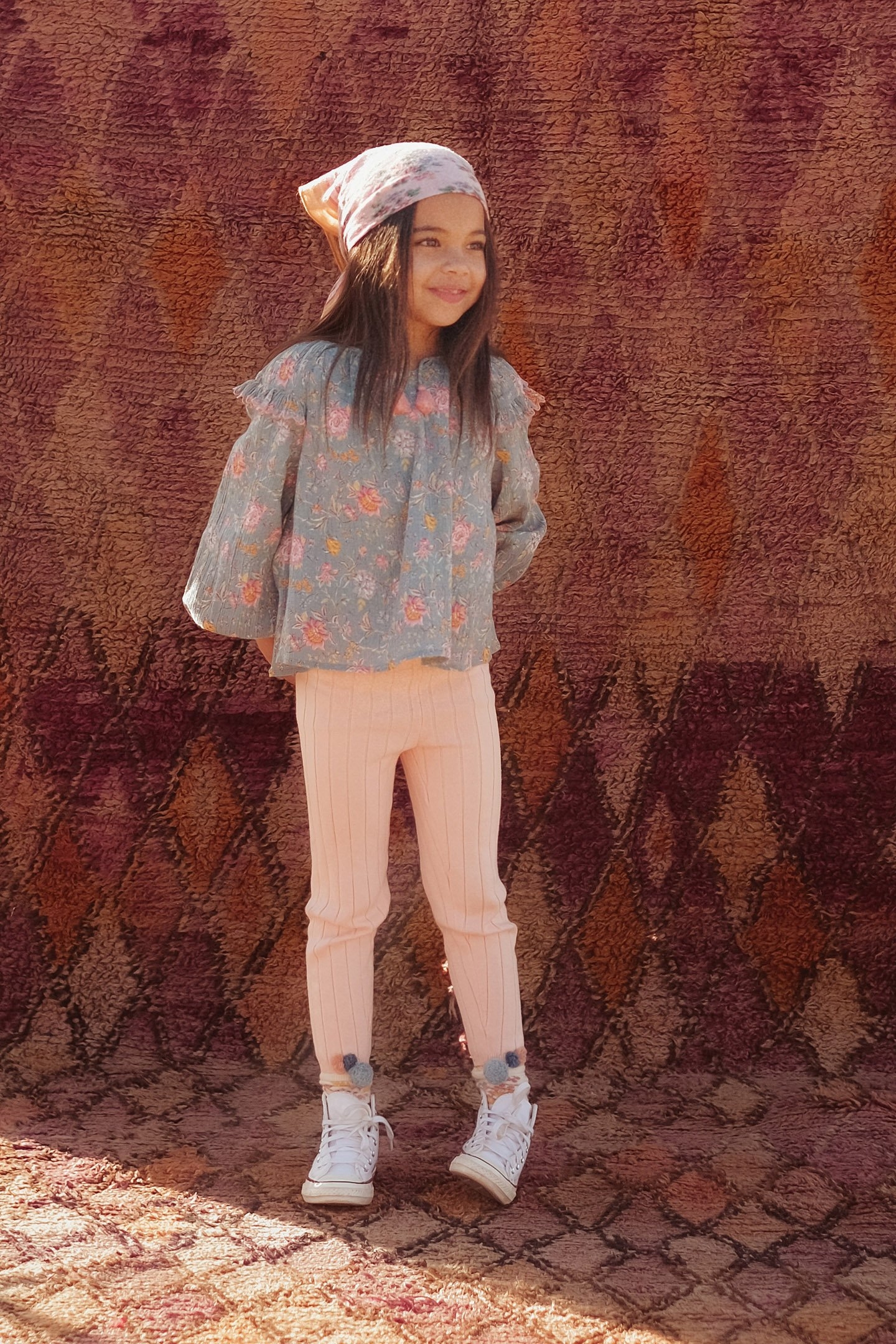 BLOUSE IRIS BLUE ROSA DAMASCENA 1