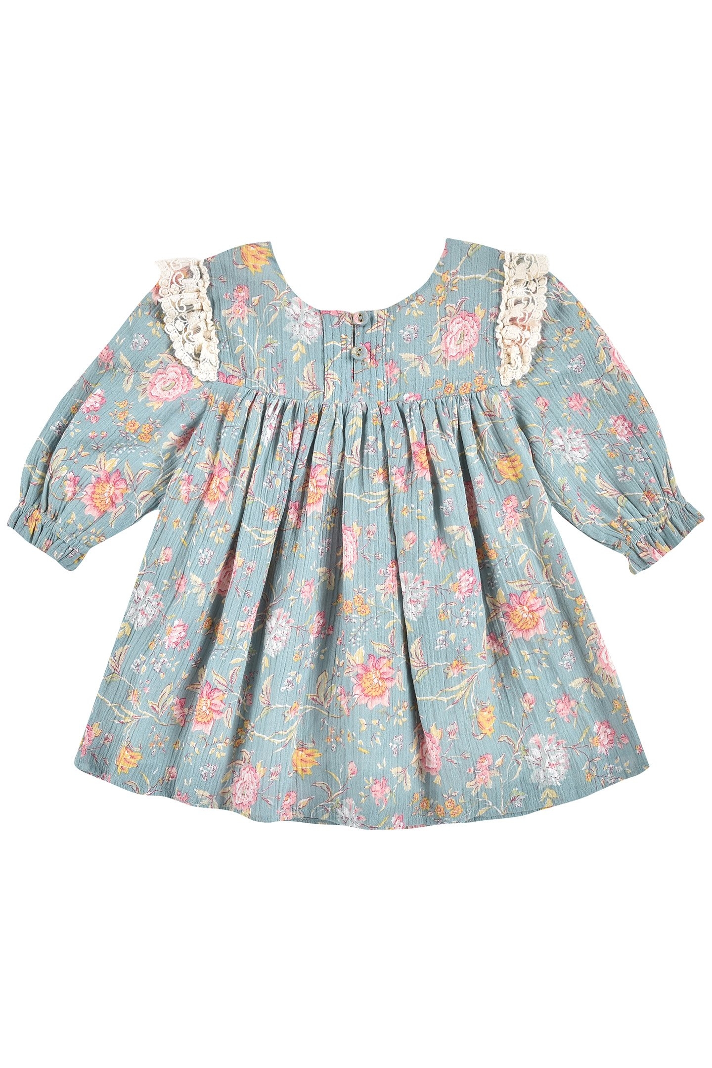 DRESS ARINOLA BLUE ROSA DAMASCENA 2