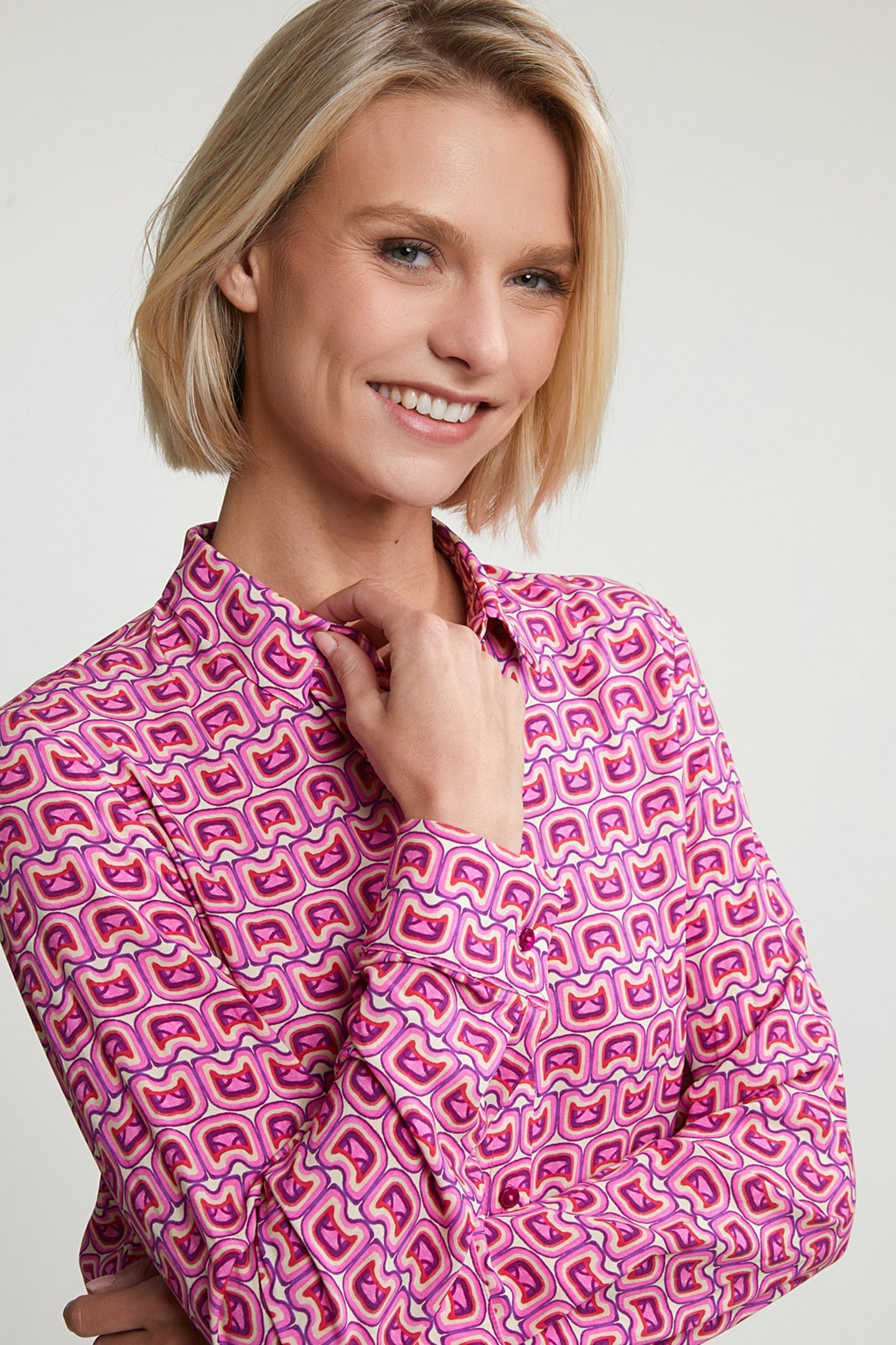 PINK/BEIGE FANTASY BLOUSE LONG SLEEVES 4