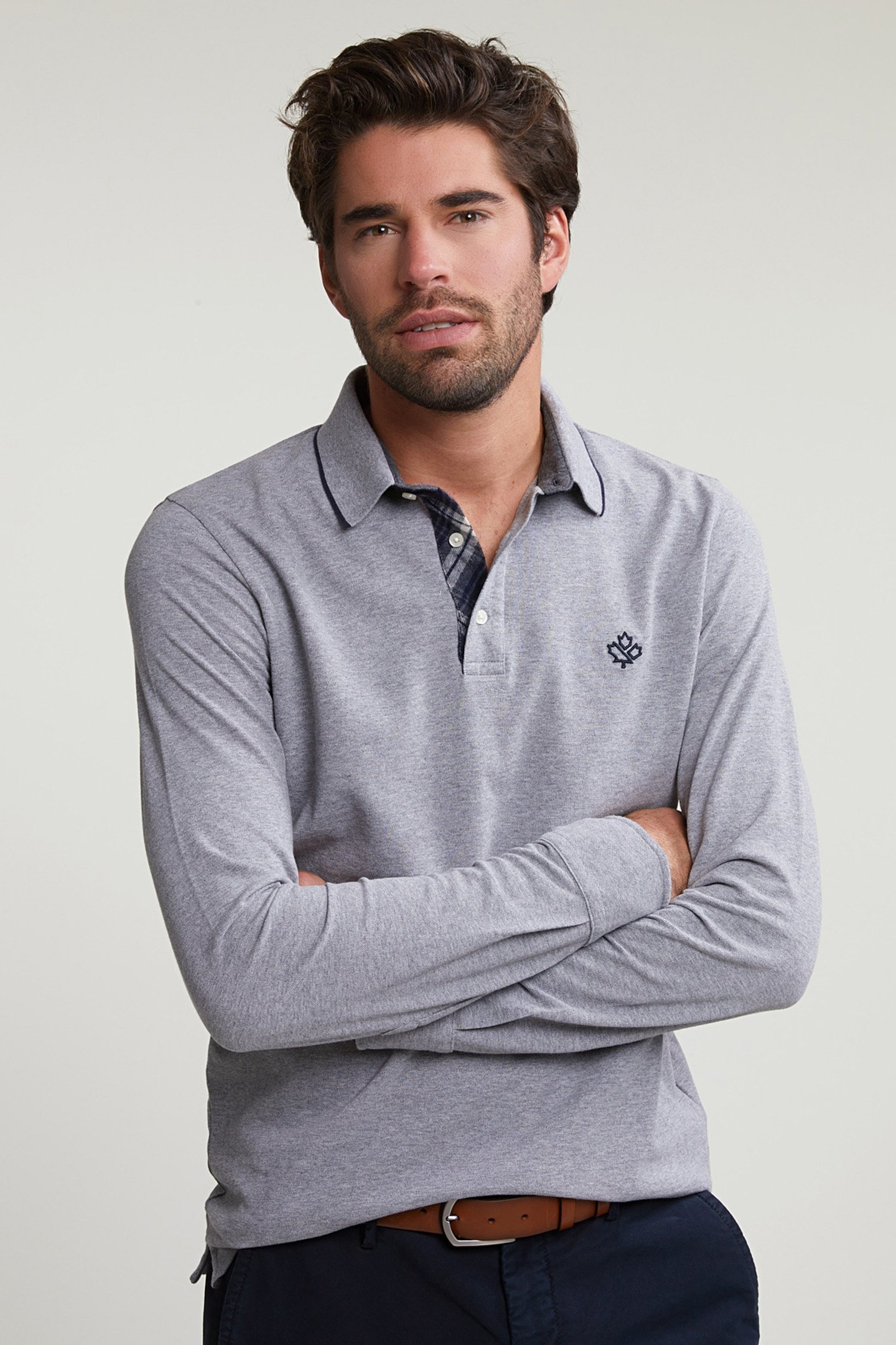 CUSTOM FIT COTTON POLO INOX MIX 1