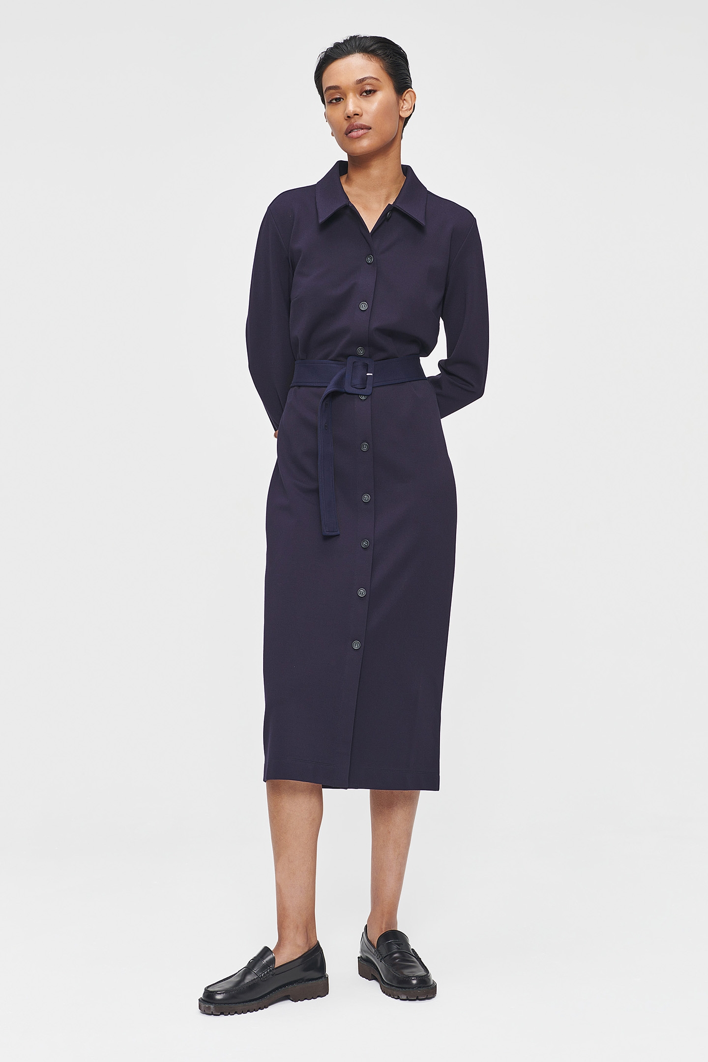 SHIRT DRESS INK BLUE 1