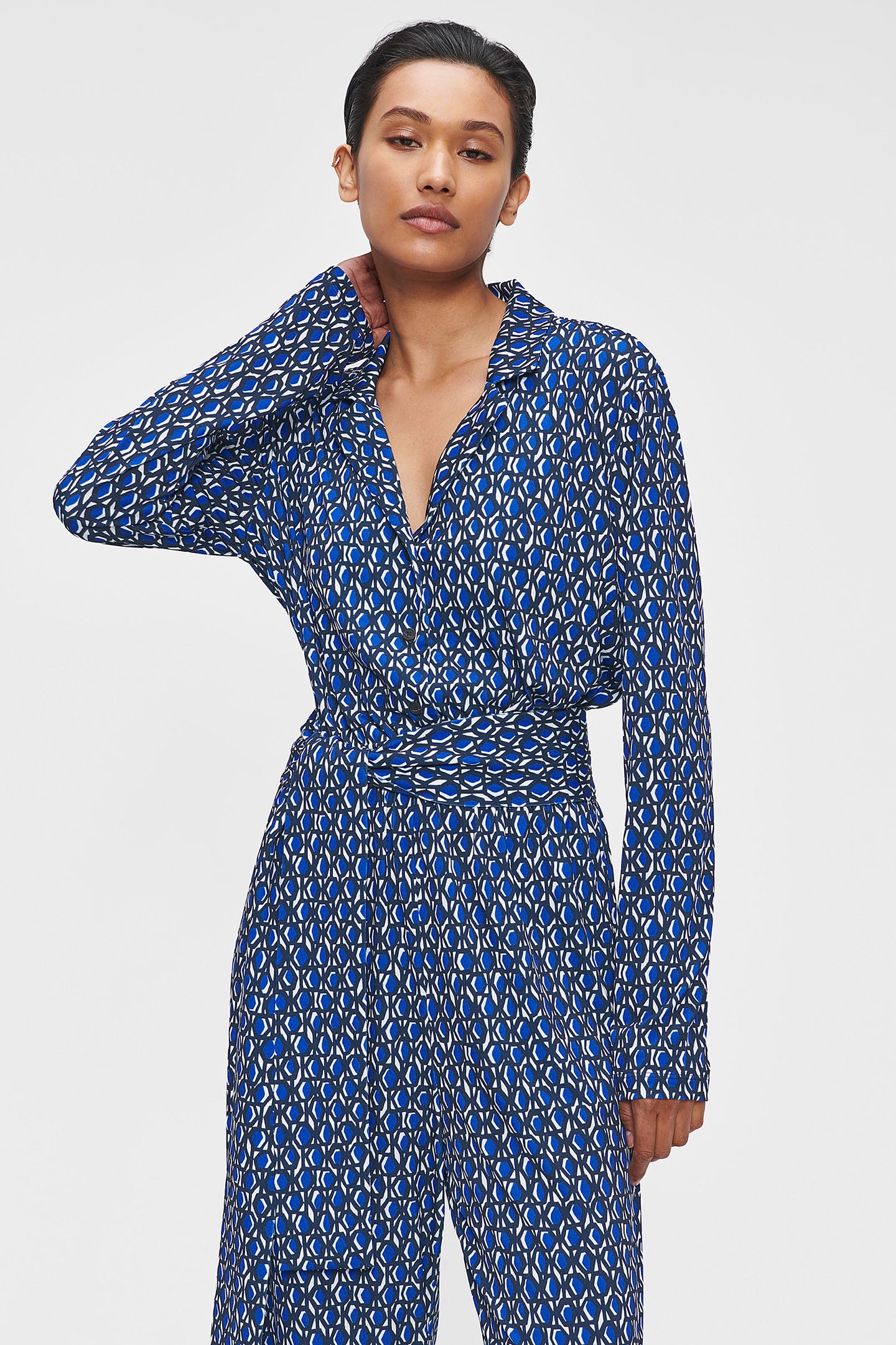 FLUID PRINT JUMPSUIT BLUE 3