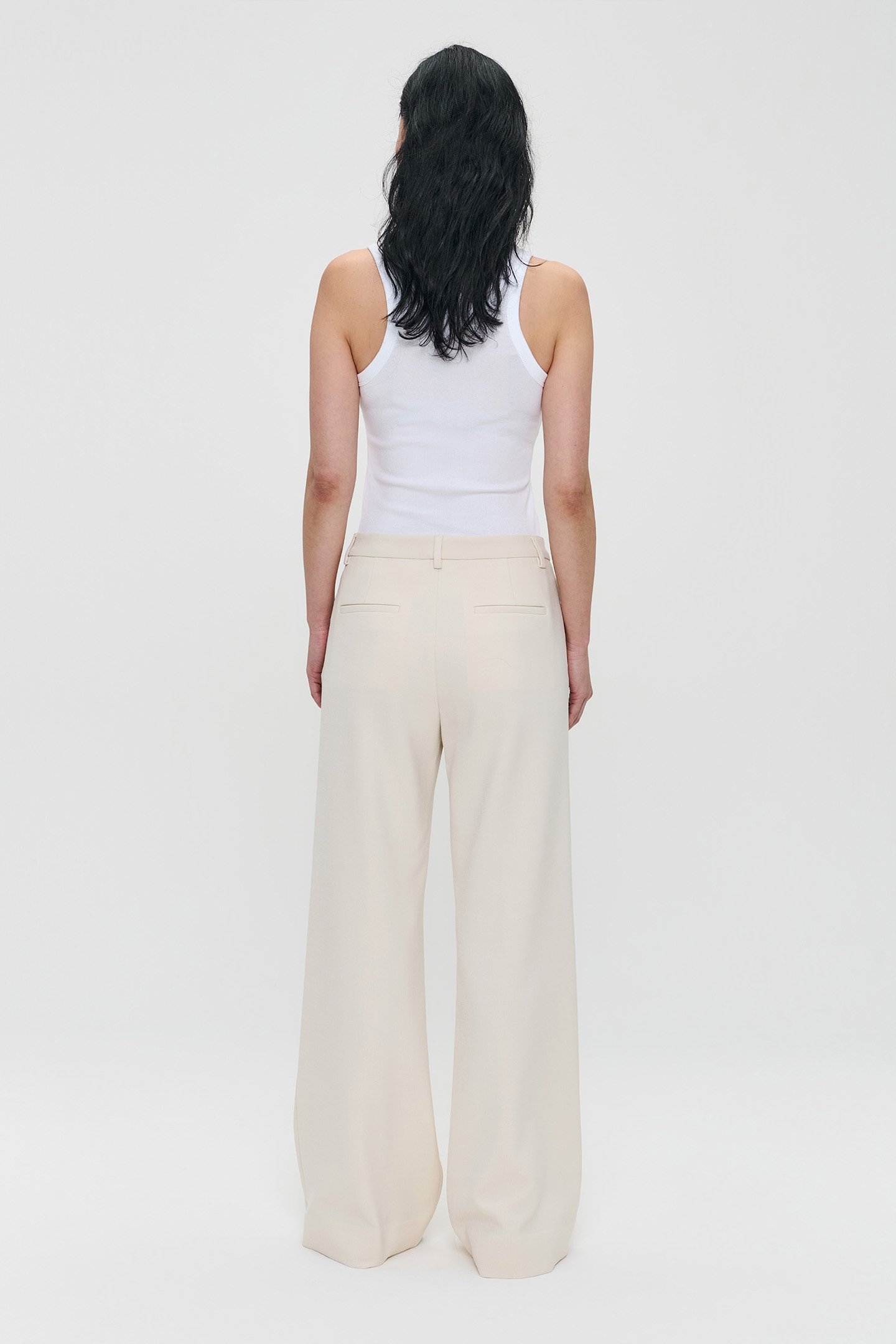 RELAXED FLARED PANTS CREAM 4