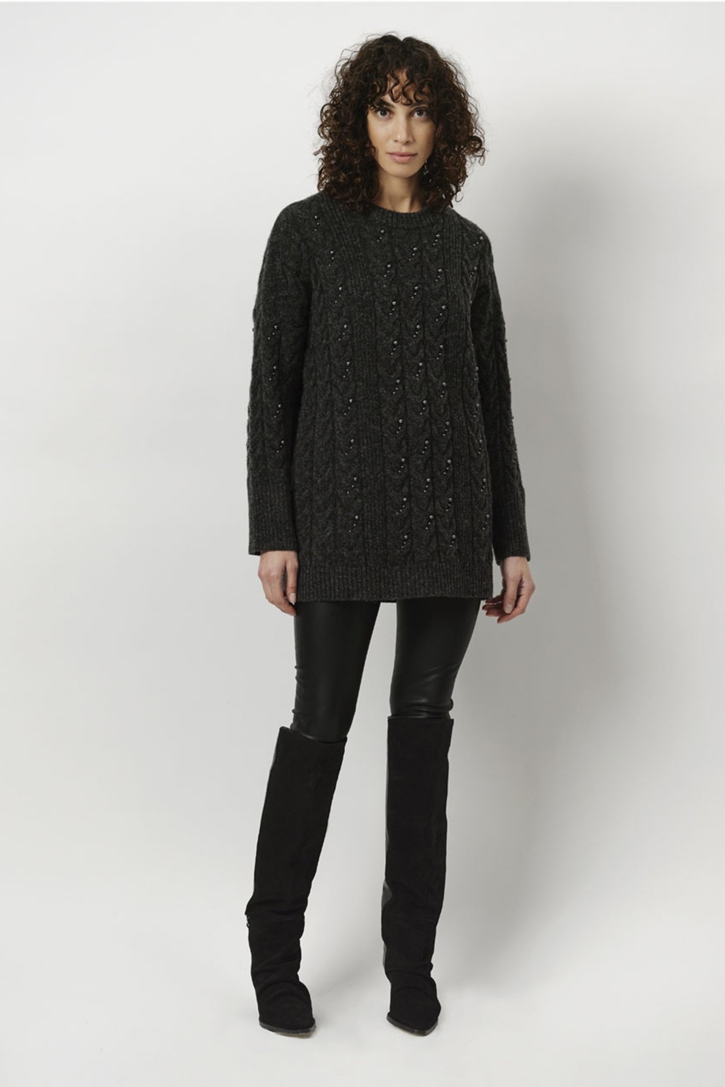 CROFT PEARL SWEATER GRAPHITE 4