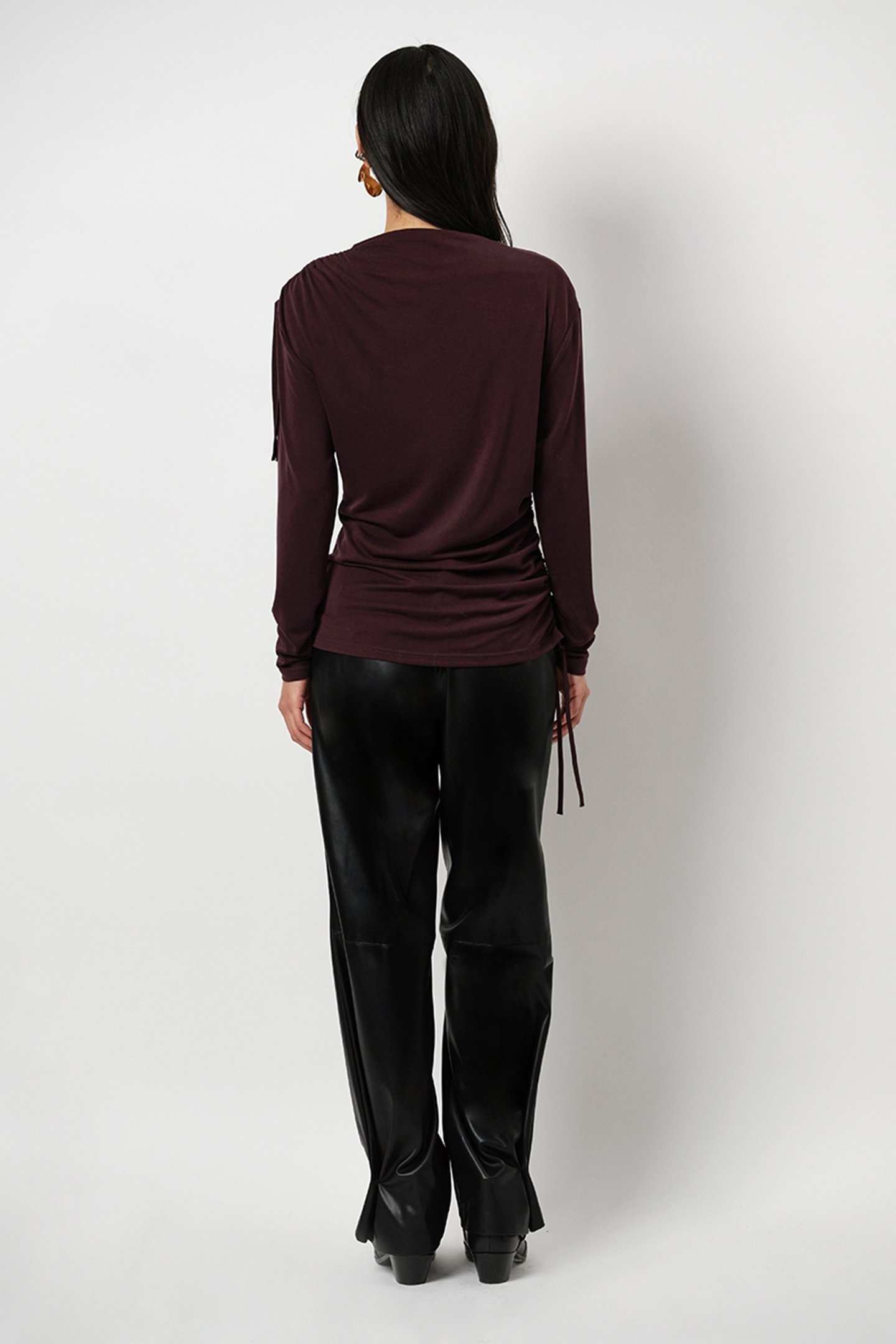XYLON LONGSLEEVE TOP BORDEAUX PLUM 2