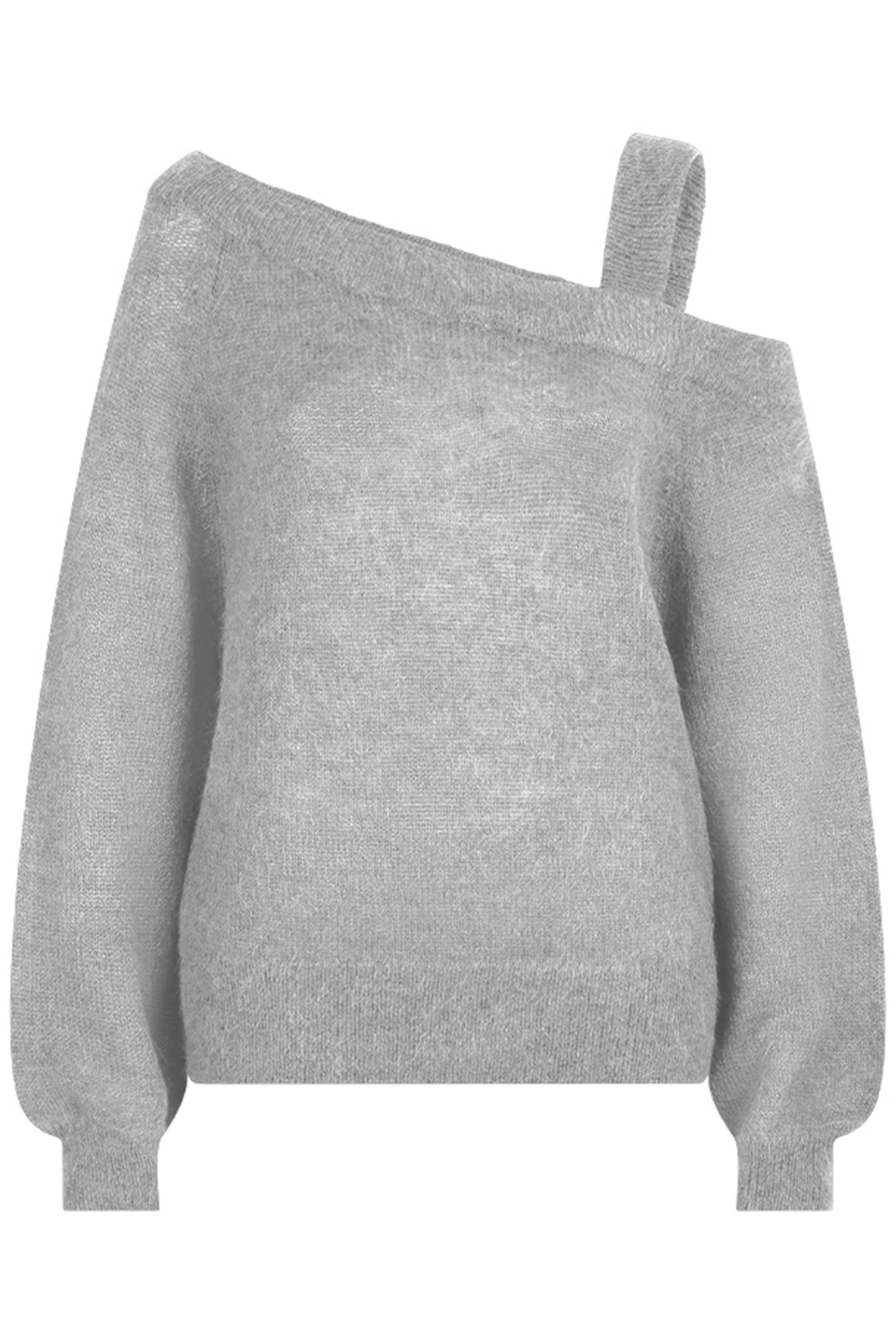 YONKA OFF SHOULDER SWEATER HEATHER GREY 1