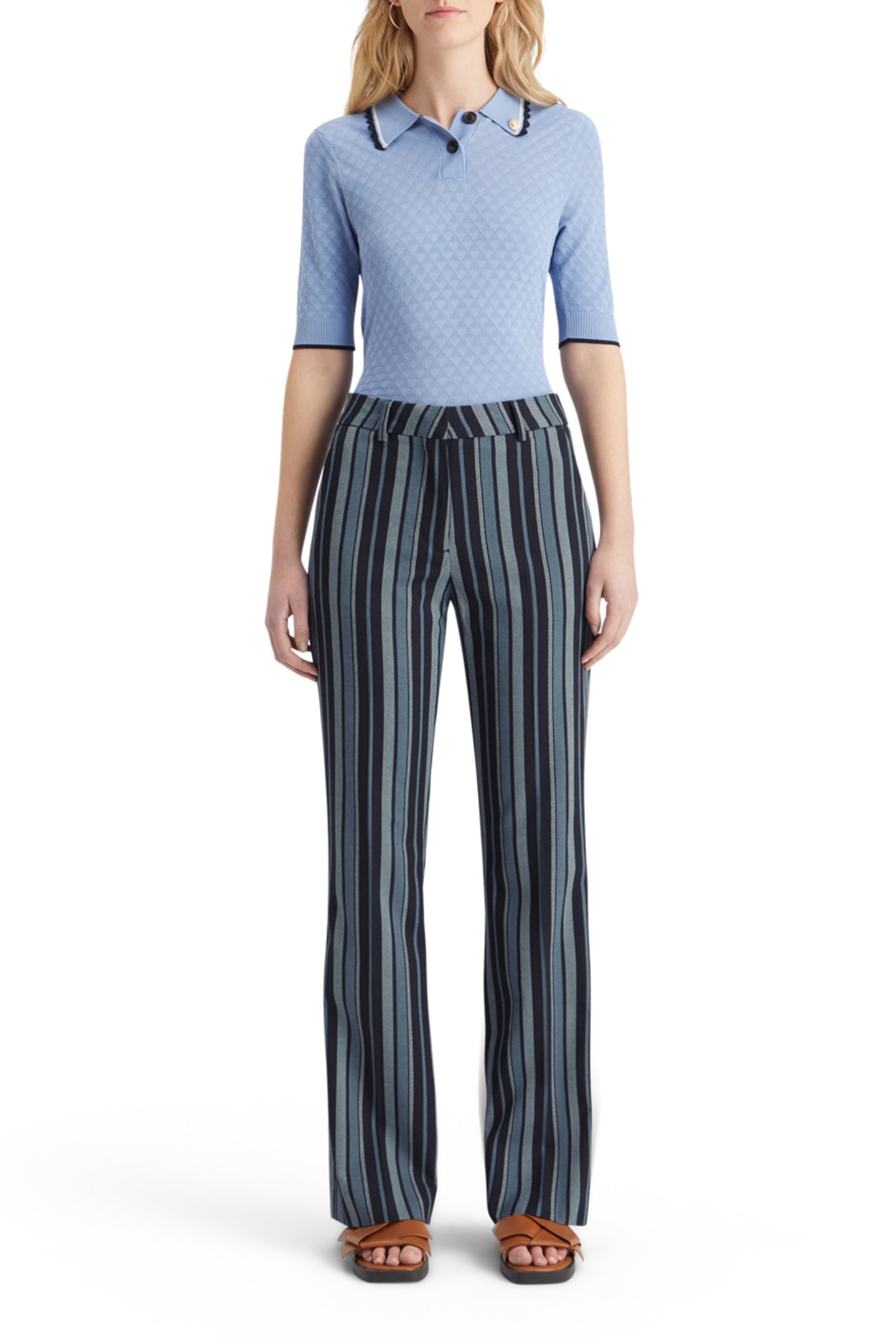 VIOLET KICK FLARE PANT BLUE SCHOOL STRIPE 3
