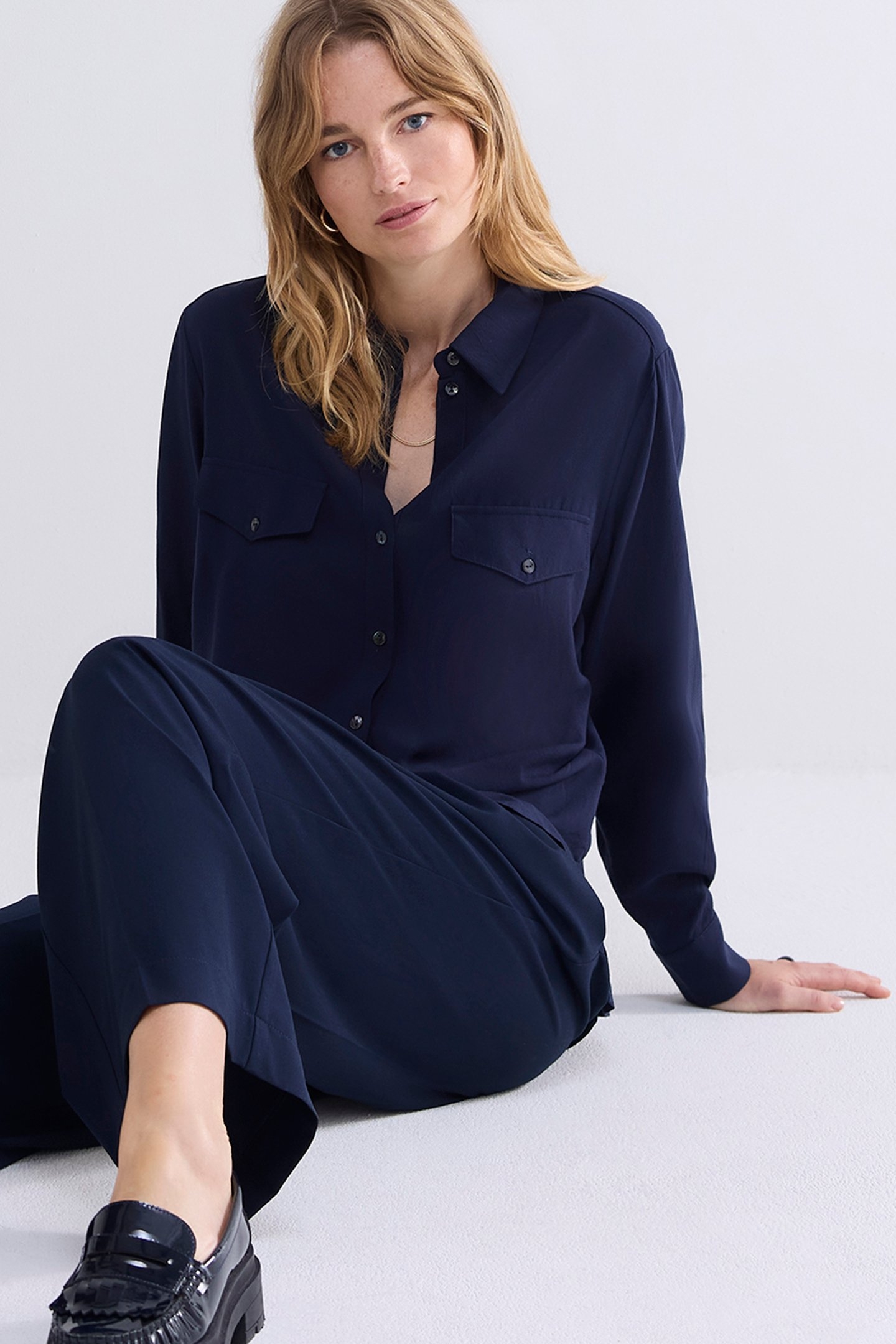 BLOUSE VISCOSE MIDNIGHT BLUE 4