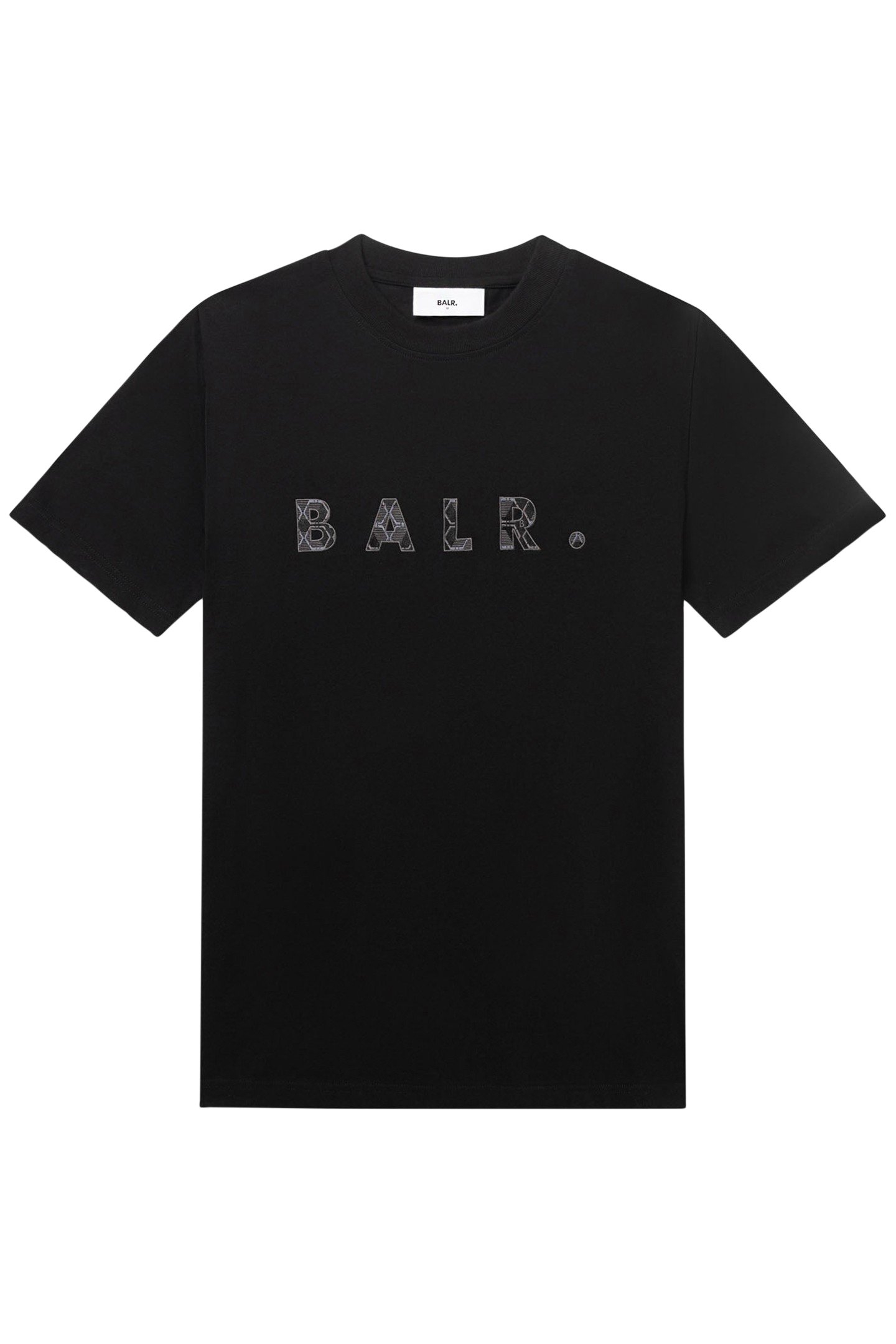 BALR. MONOGRAM EMBRO T-SHIRT JET BLACK/PHANTOM 4