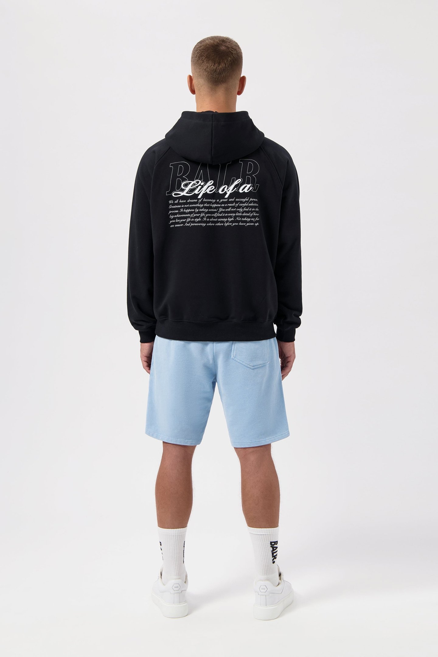 SCRIPT RELAXED FIT HOODIE JET BLACK 3