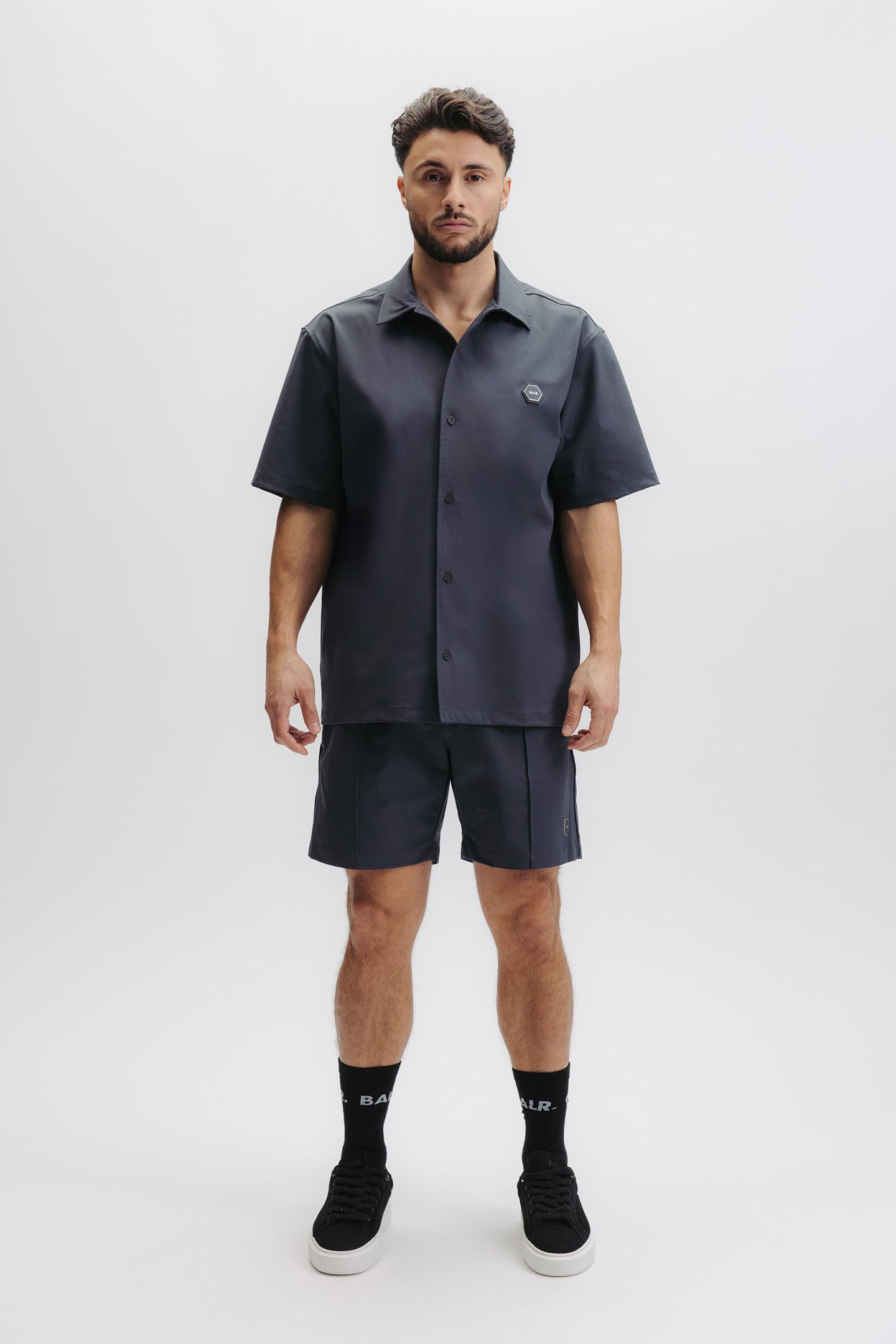 HEX-SERIES RELAXED SHORT SLEEVE OVERSHIRT EBONY BLUE 1