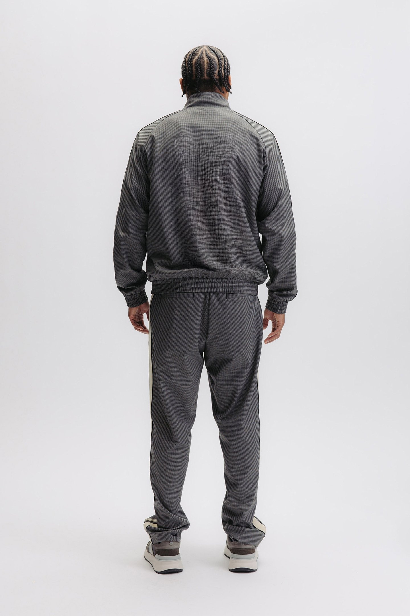 TAPE TRACK JACKET JET BLACK HOUNDSTOOTH 2