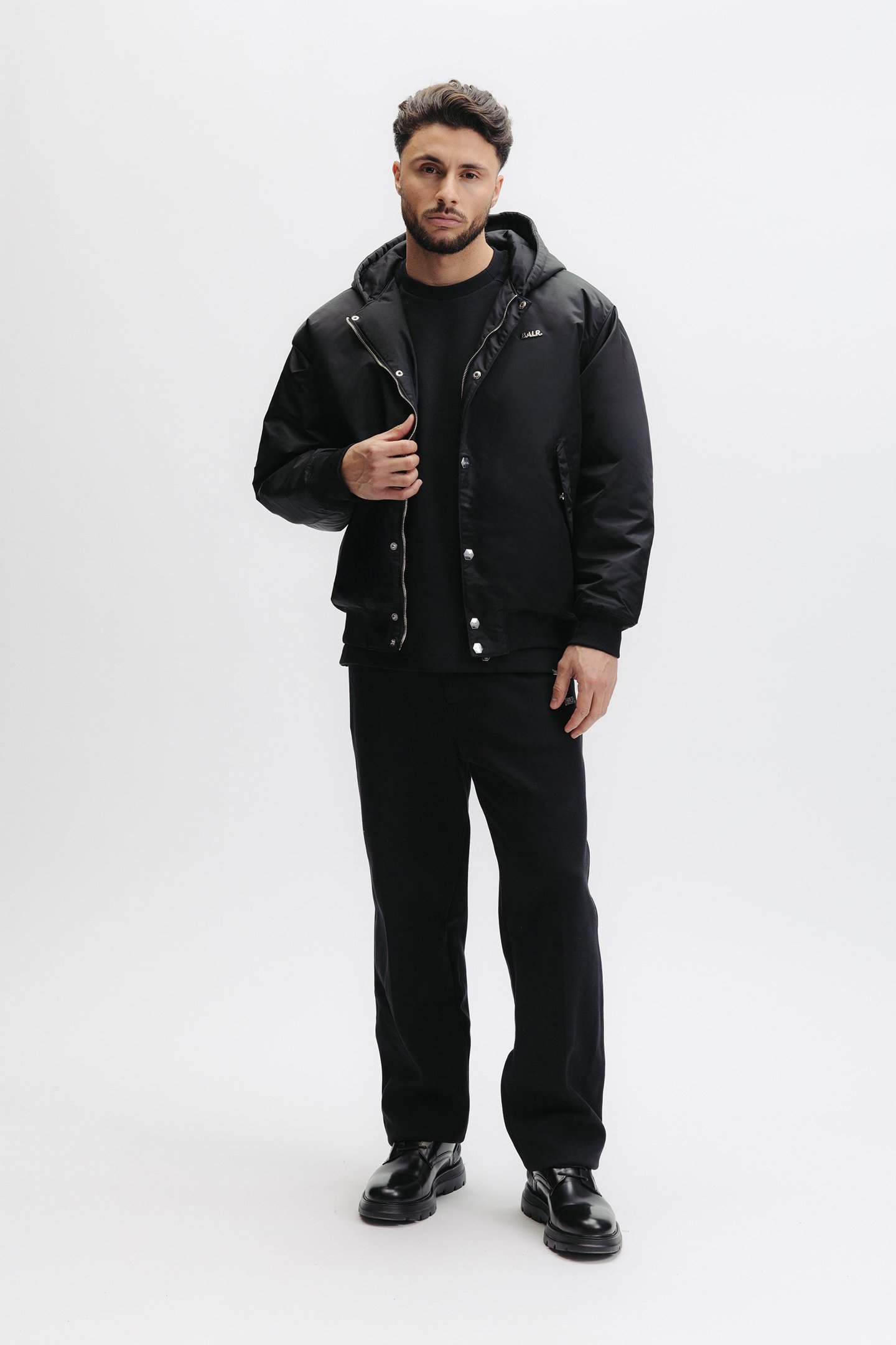 Q SERIES HOODED BOMBER JACKET JET BLACK 4