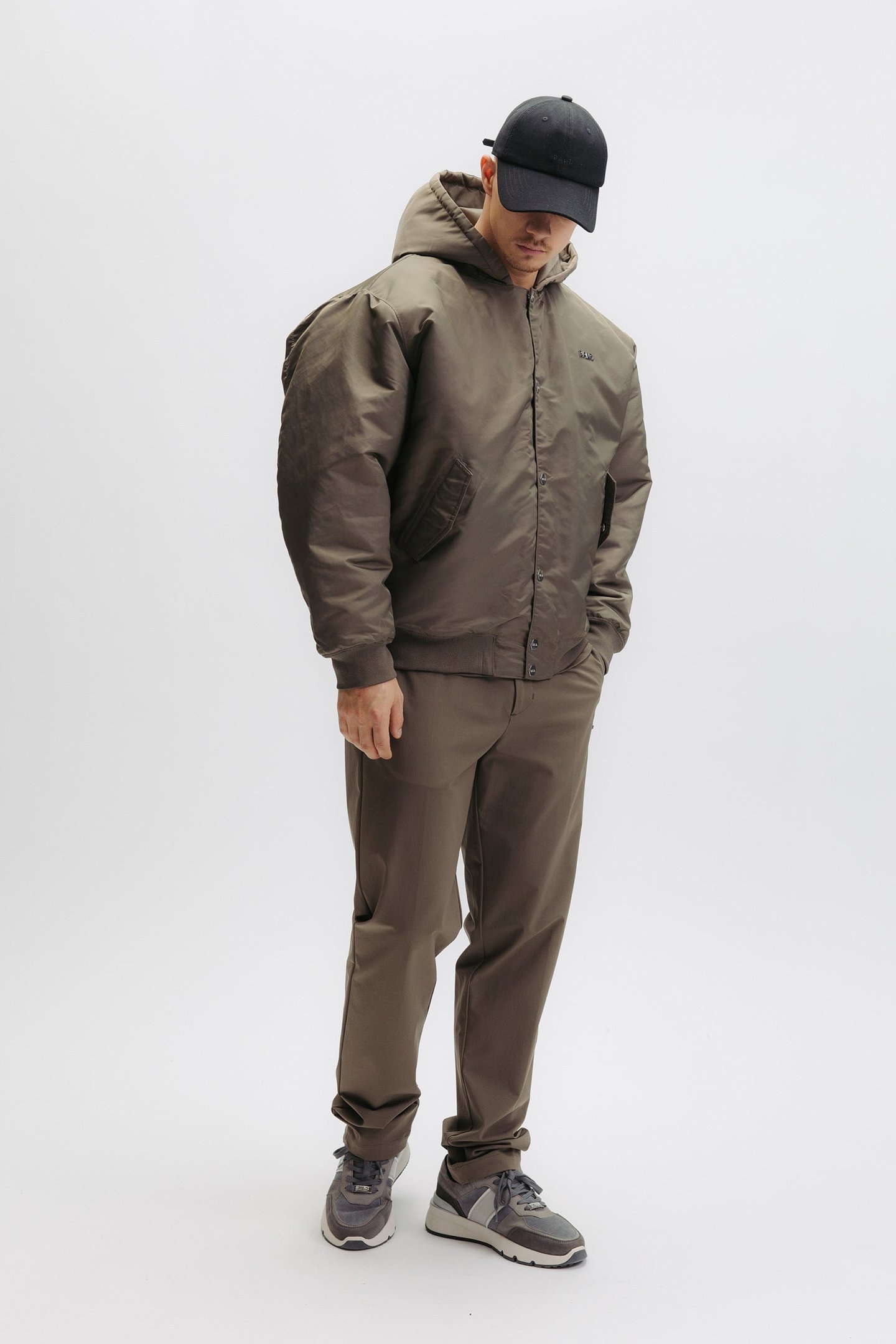 Q SERIES HOODED BOMBER JACKET TARMAC GREY 4