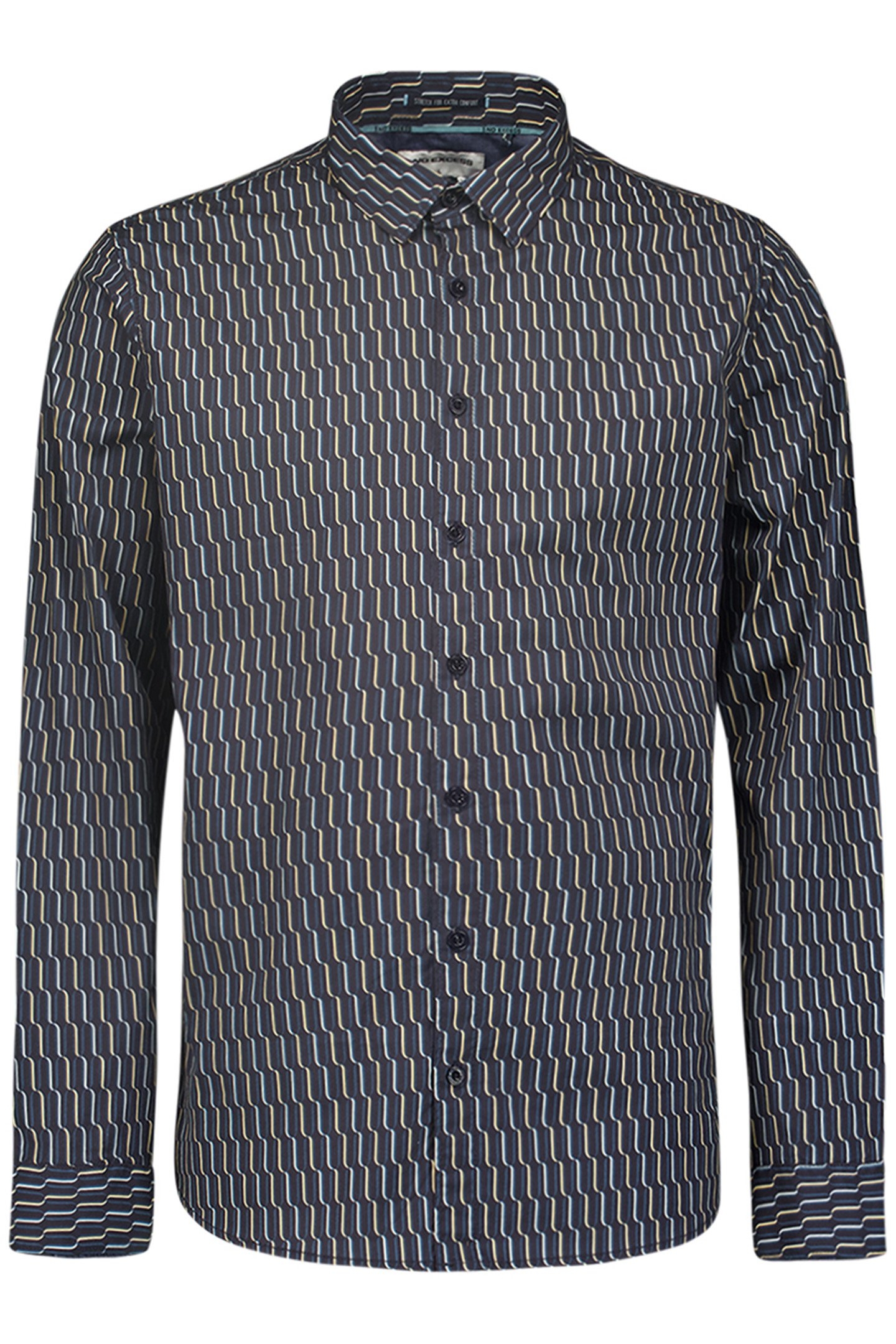 SHIRT STRETCH ALLOVER PRINTED BLACK 4