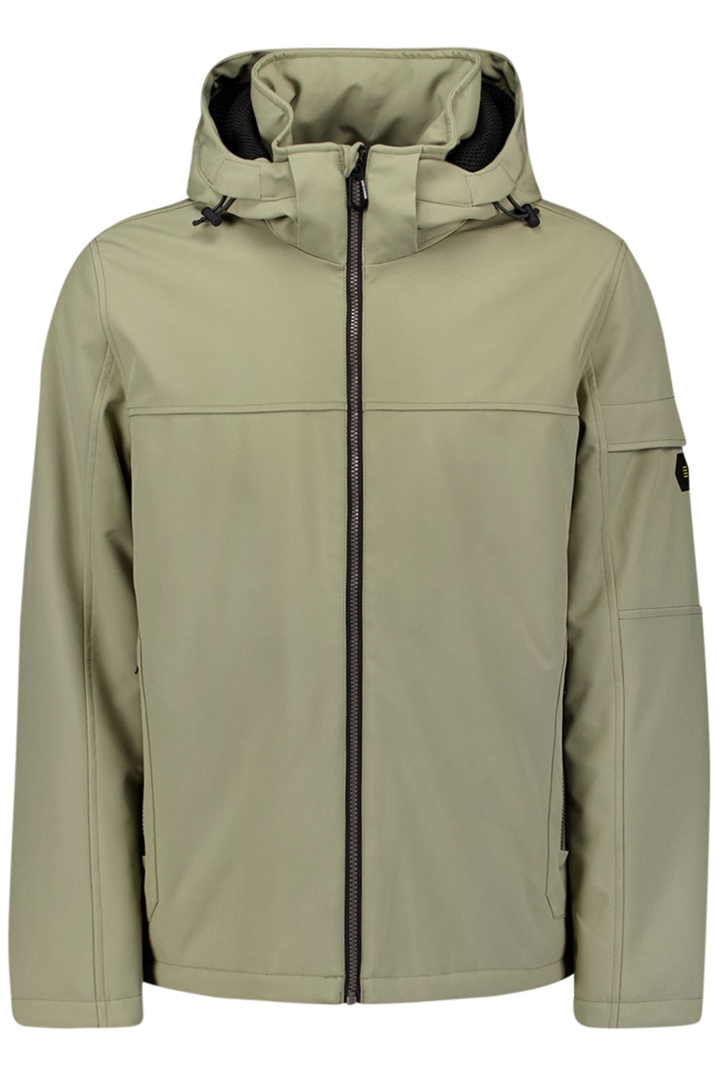 JACKET SHORT FIT HOODED SOFTSHELL STRETCH SMOKE 4
