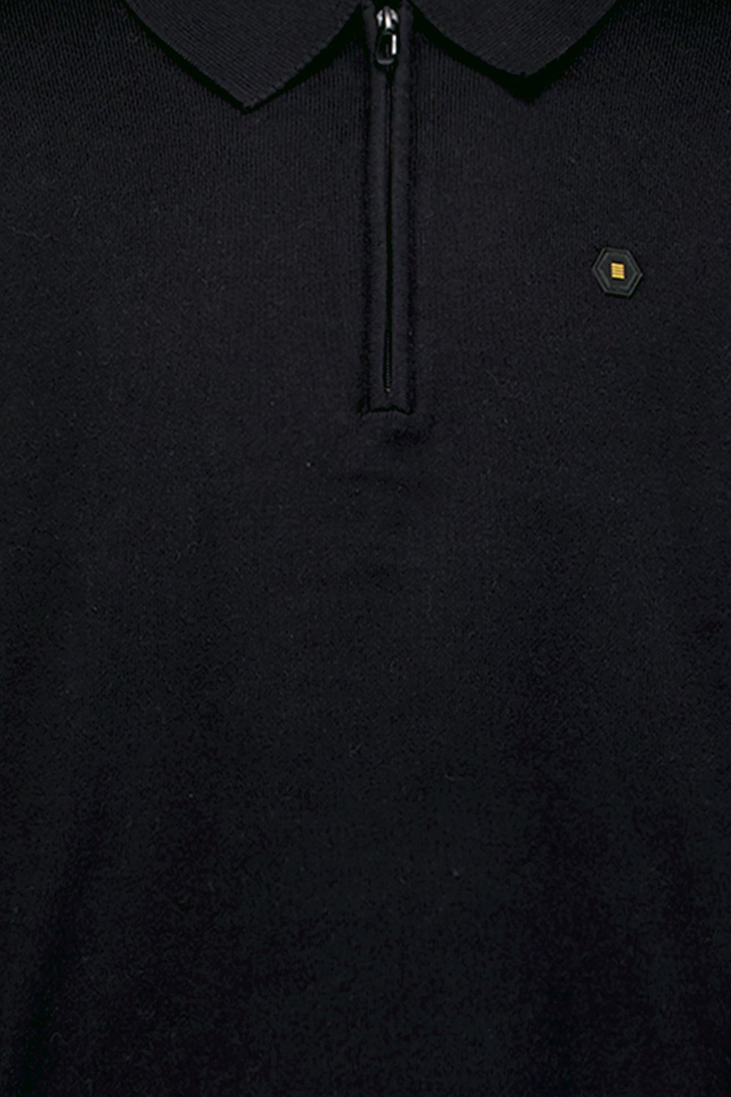 PULLOVER POLO HALF ZIPPER SOLID KNIT BLACK 3