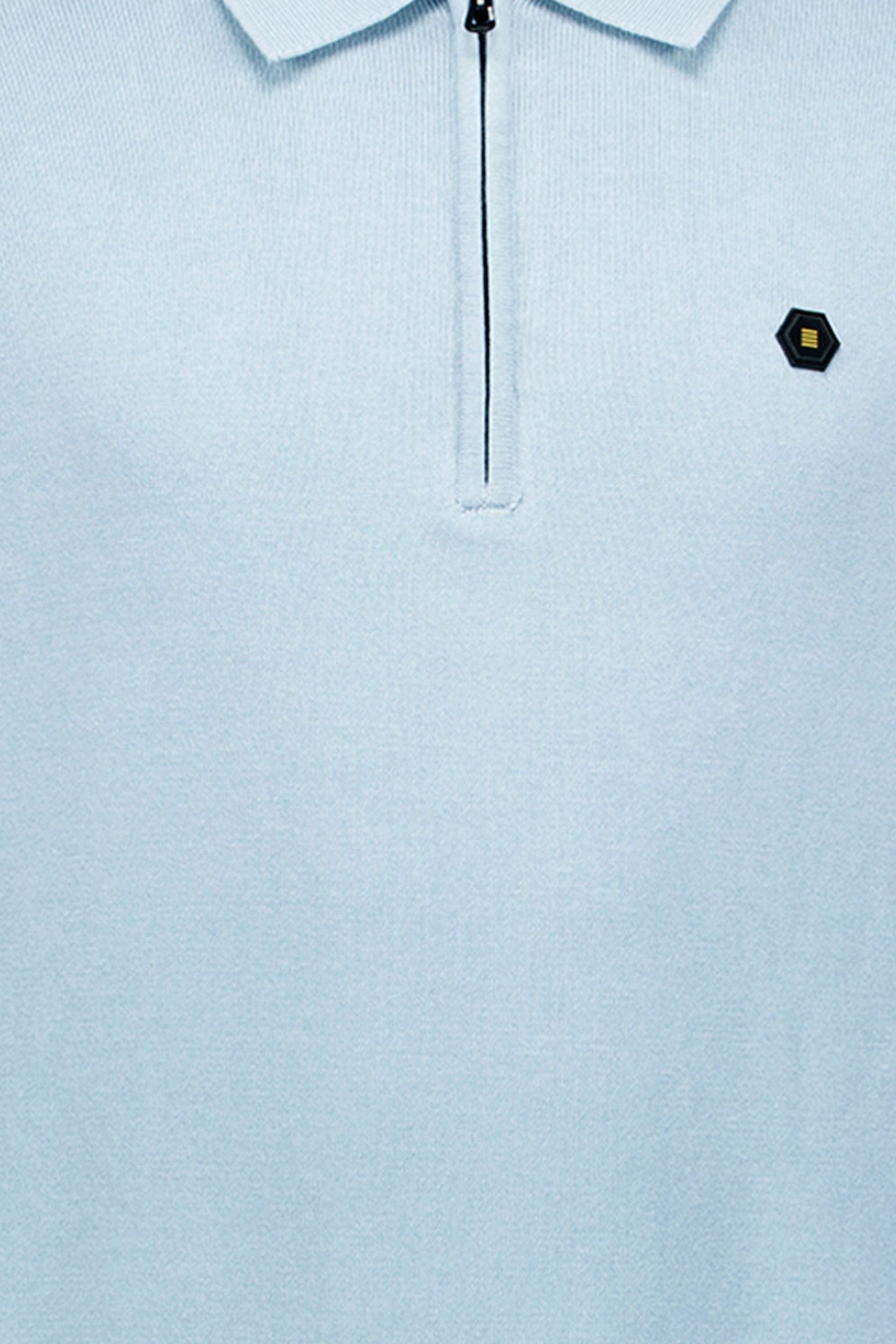 PULLOVER POLO HALF ZIPPER SOLID KNIT DUSTY BLUE 3