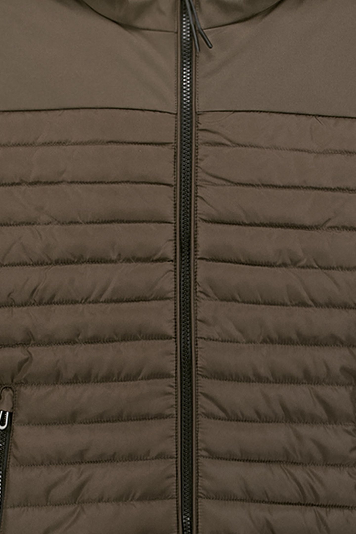 JACKET SHORT FIT HOODED PADDED TAUPE 3