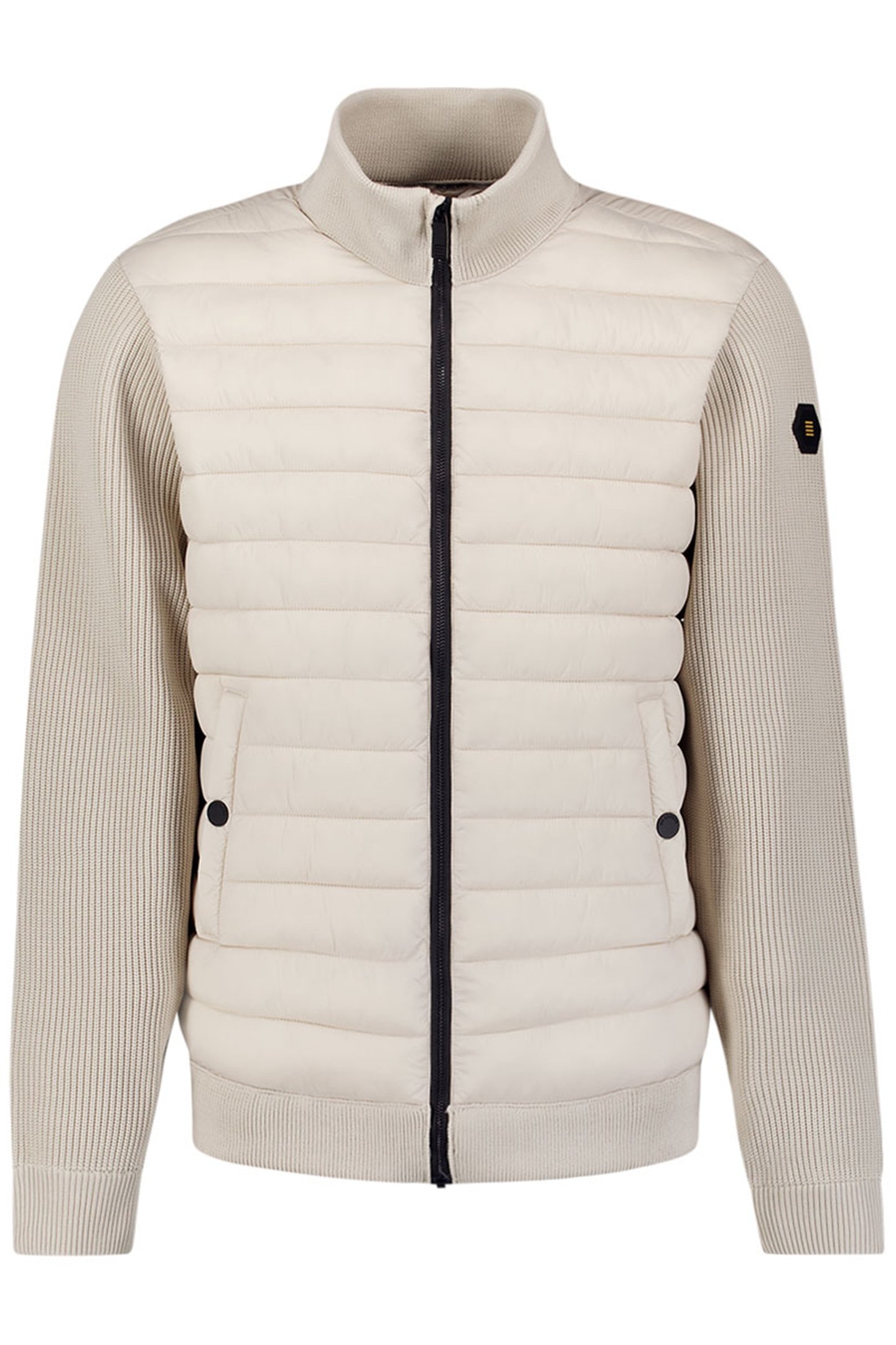 JACKET STAND UP COLLAR PADDED MIX WITH KNIT KIT 1